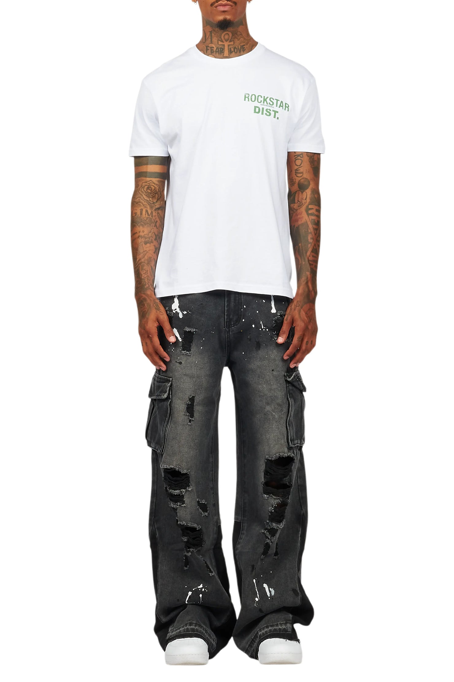 Dubaku Dark Grey Baggy Fit Jean
