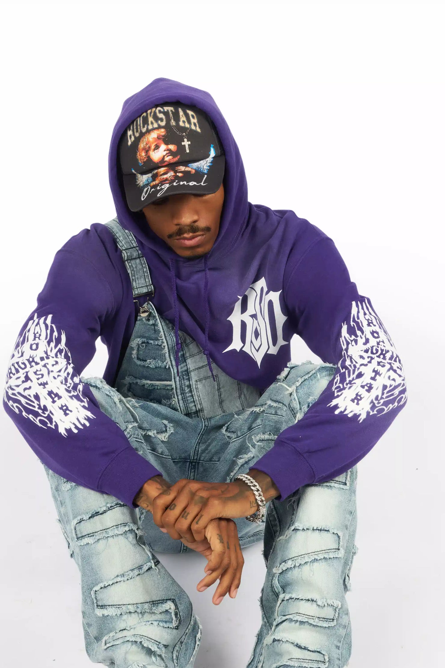 Lyrex Purple/White Graphic Hoodie