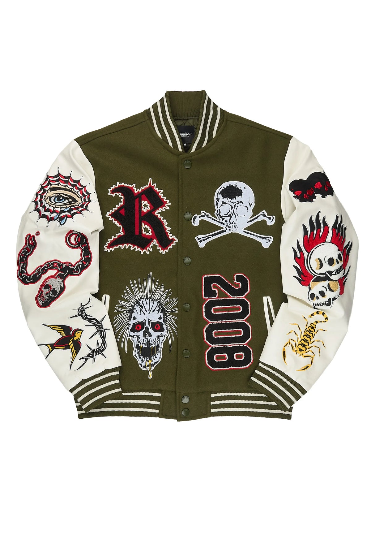Brennin Olive Varsity Jacket