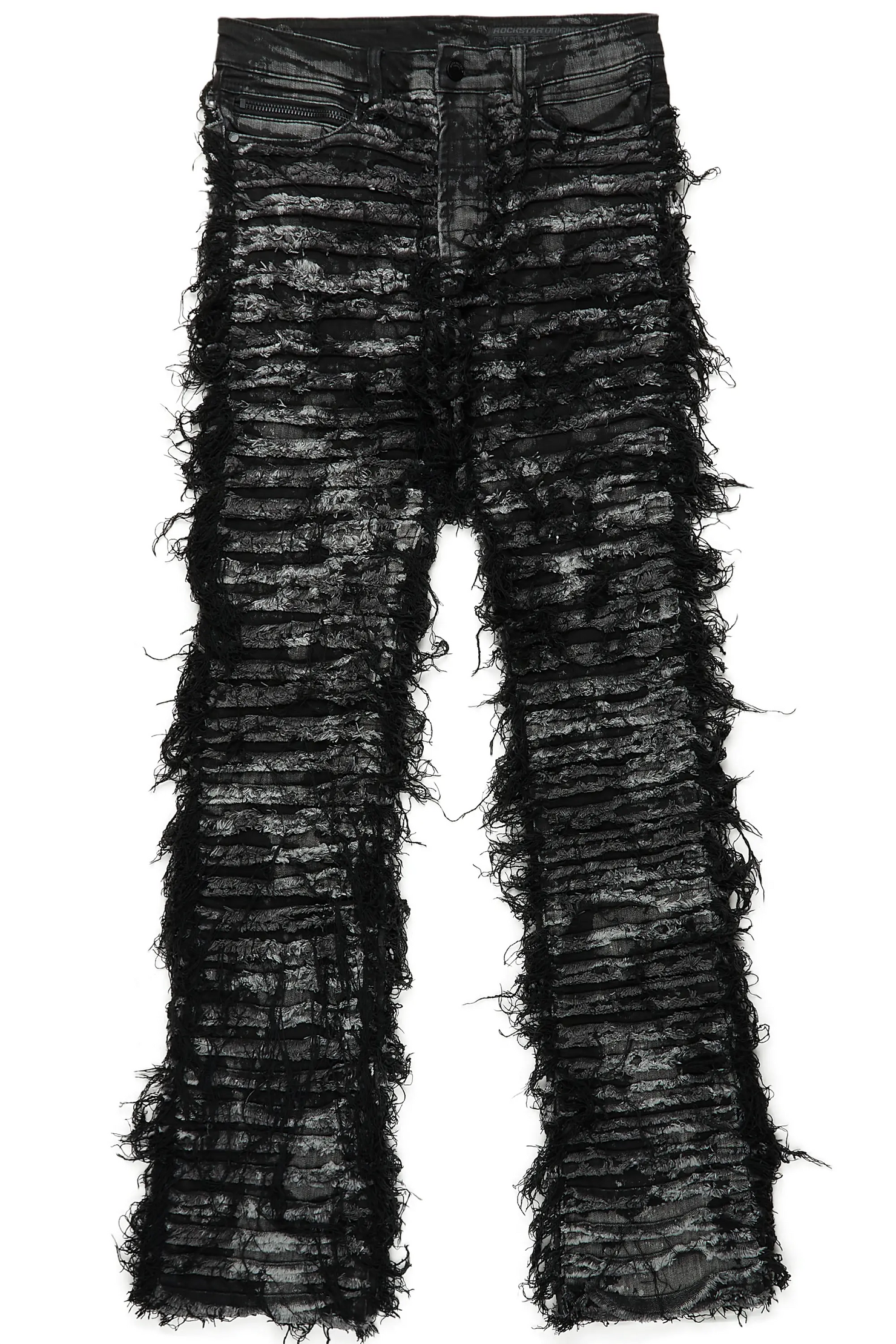 Bossko Black Stacked Flare Jean