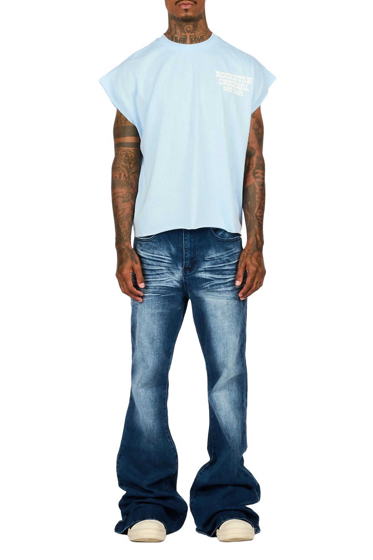 Lykes Dark Blue Super Flare Jeans