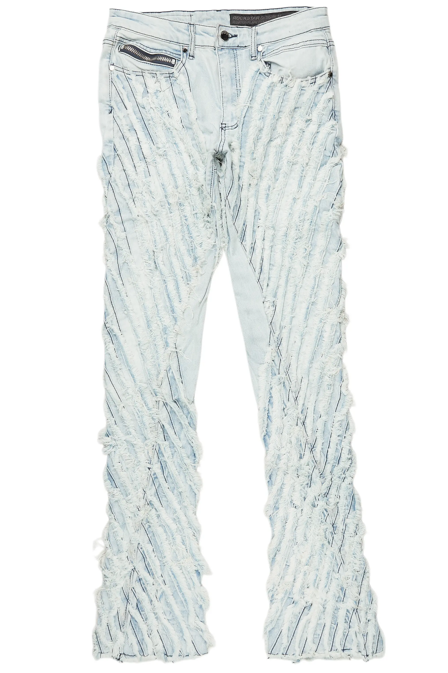 Figg Light Blue Stacked Flare Jean