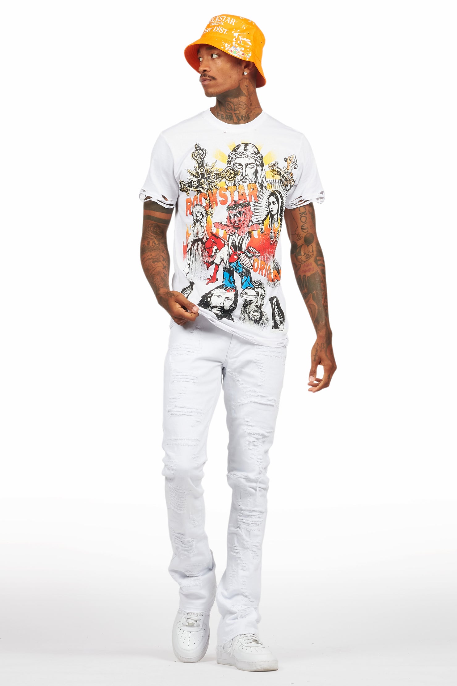 Axion White Graphic T-Shirt
