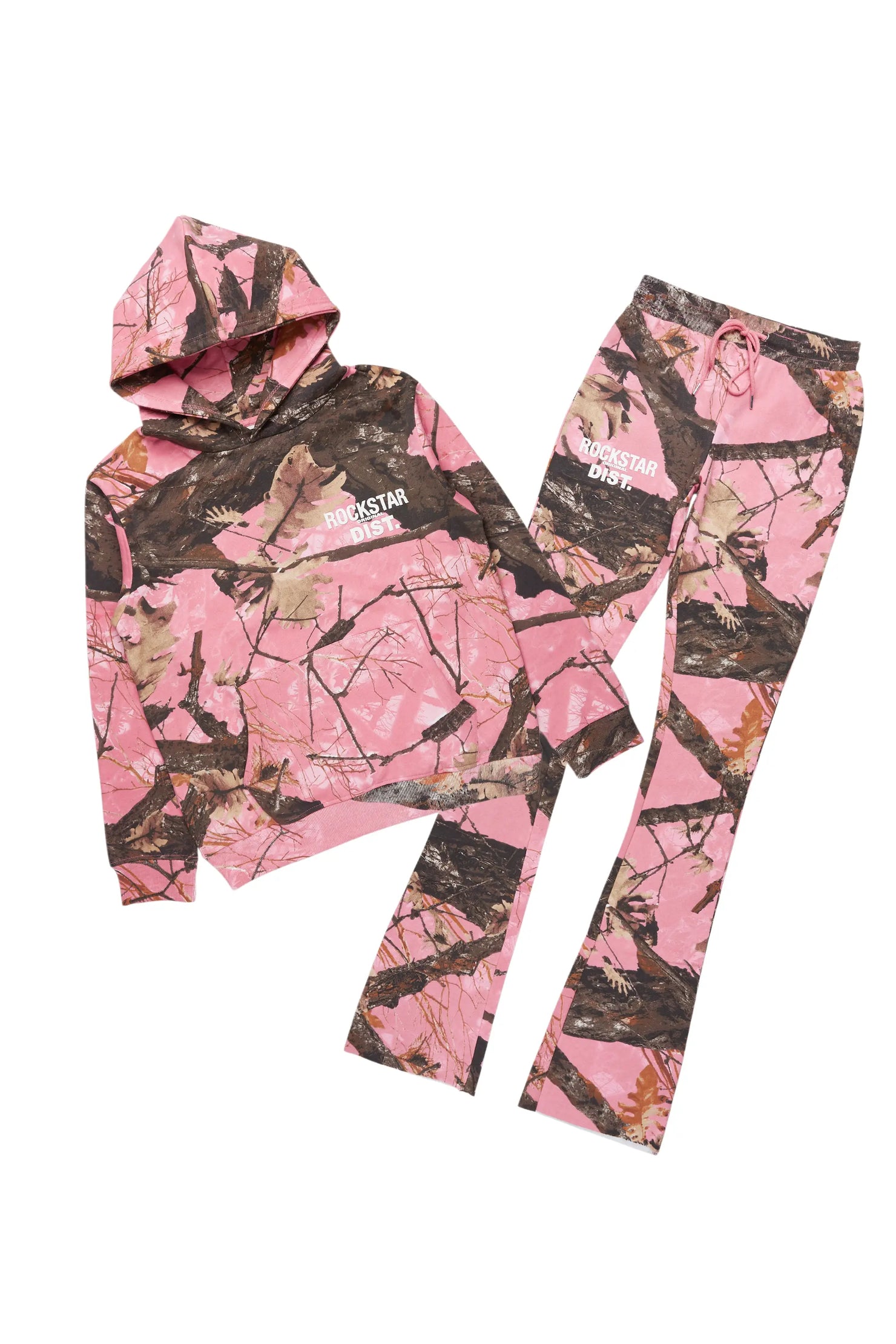 Tabby Pink Graphic Stacked Flare Track Set