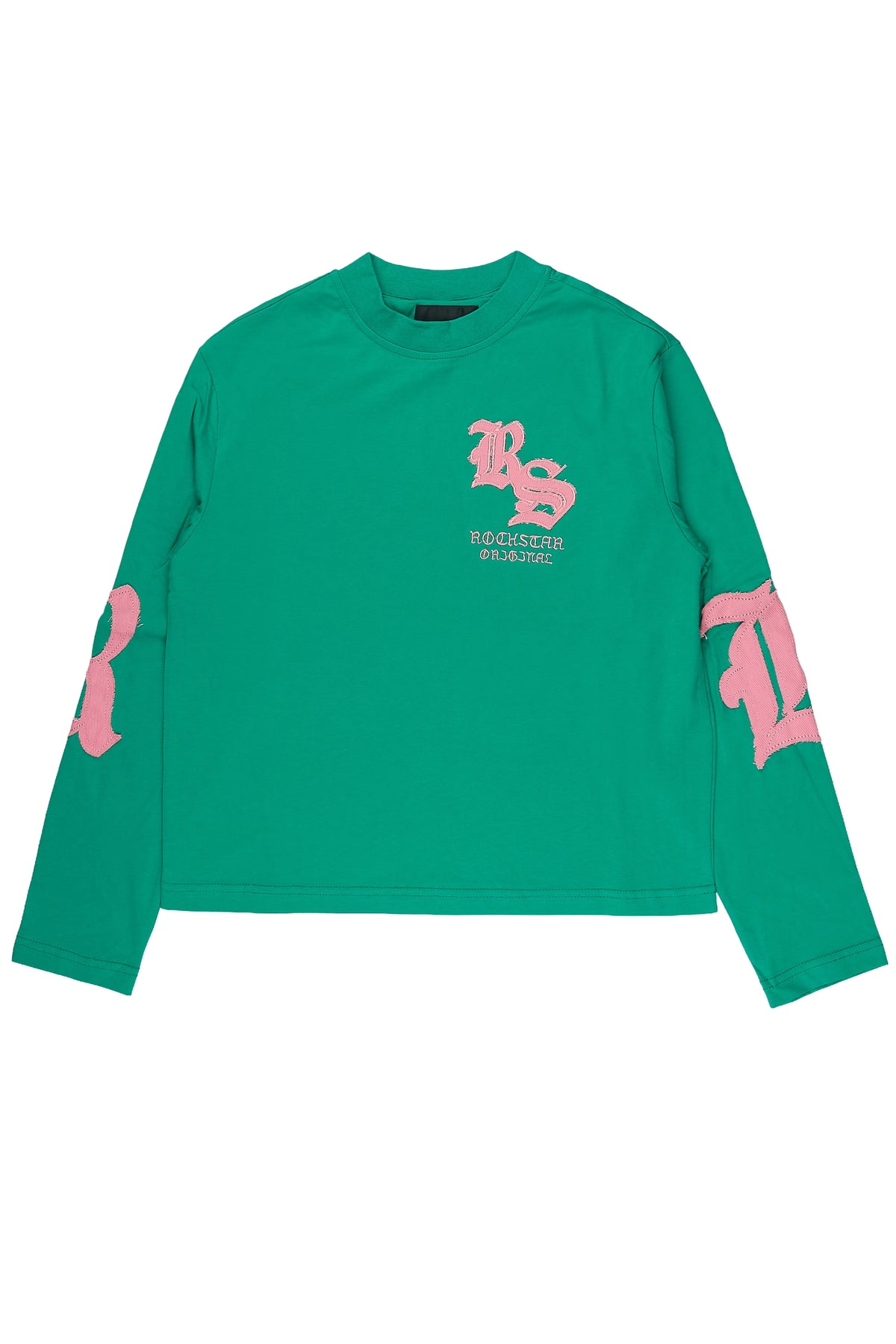 Girls Shironda Green/Pink Long Sleeve Graphic T-Shirt