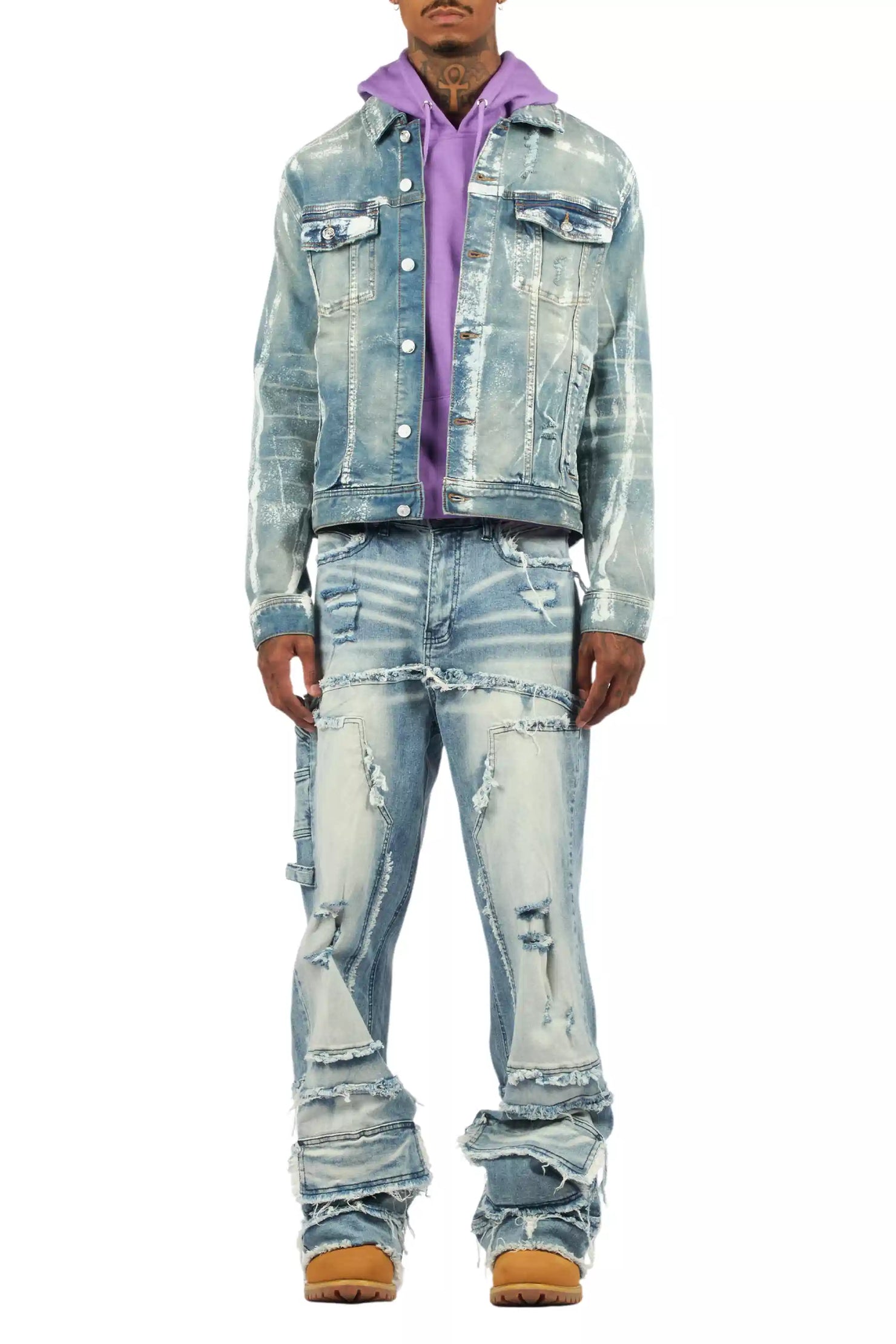 Gritty Blue Baggy Jeans