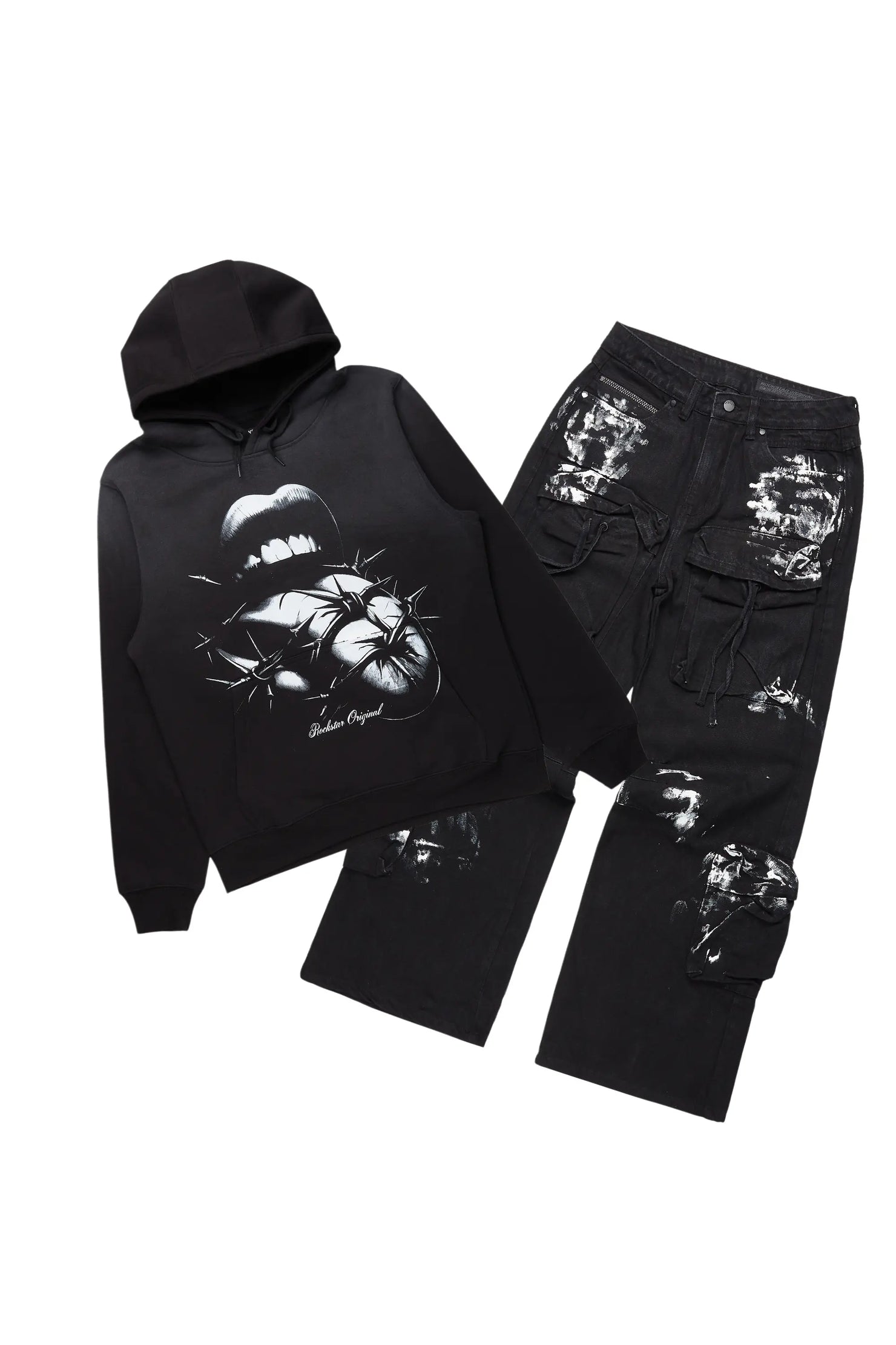 Schmear Black/White Hoodie/Baggy Fit Jean Bundle