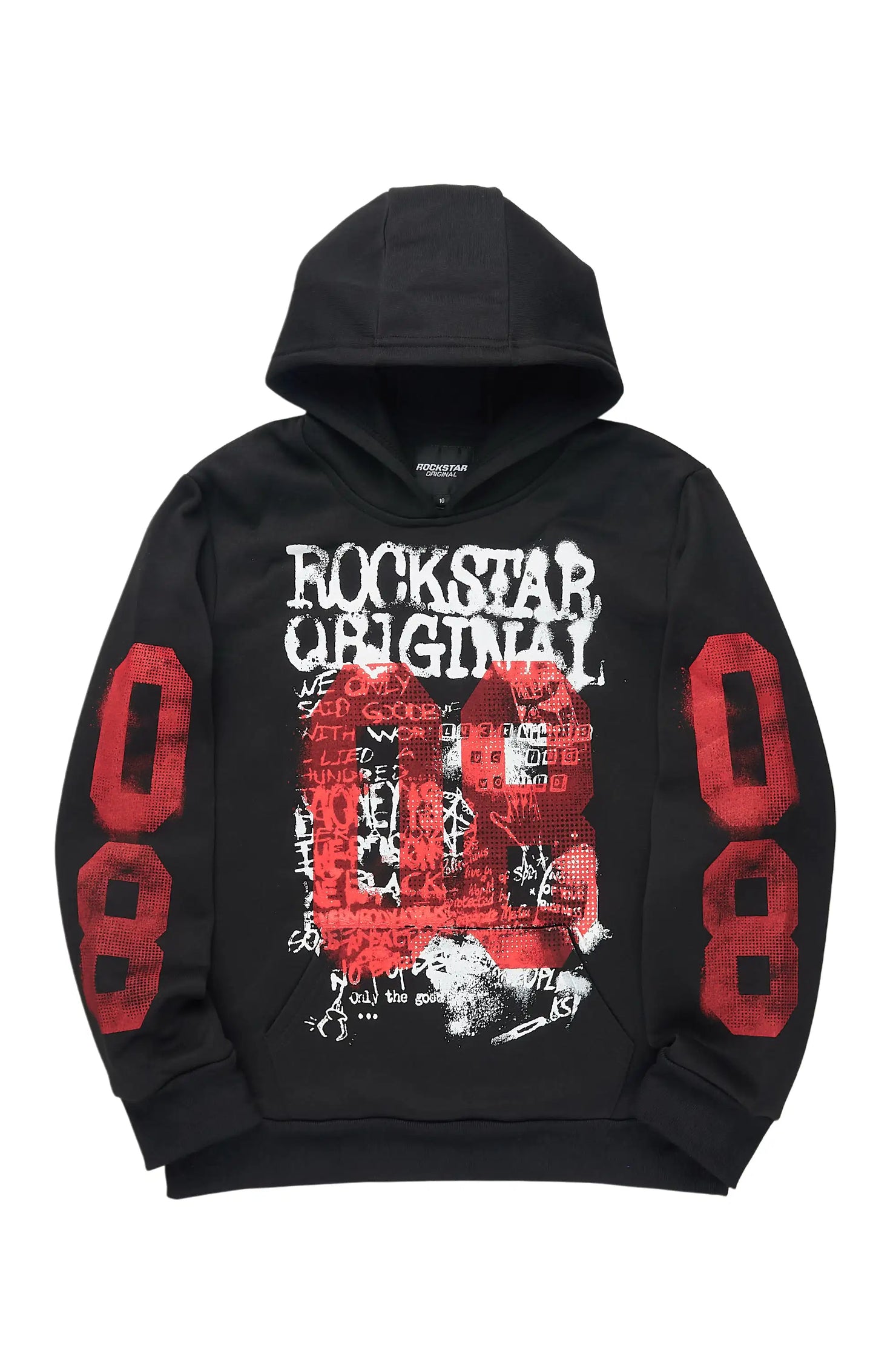Boys Grill Black/Red Graphic Hoodie