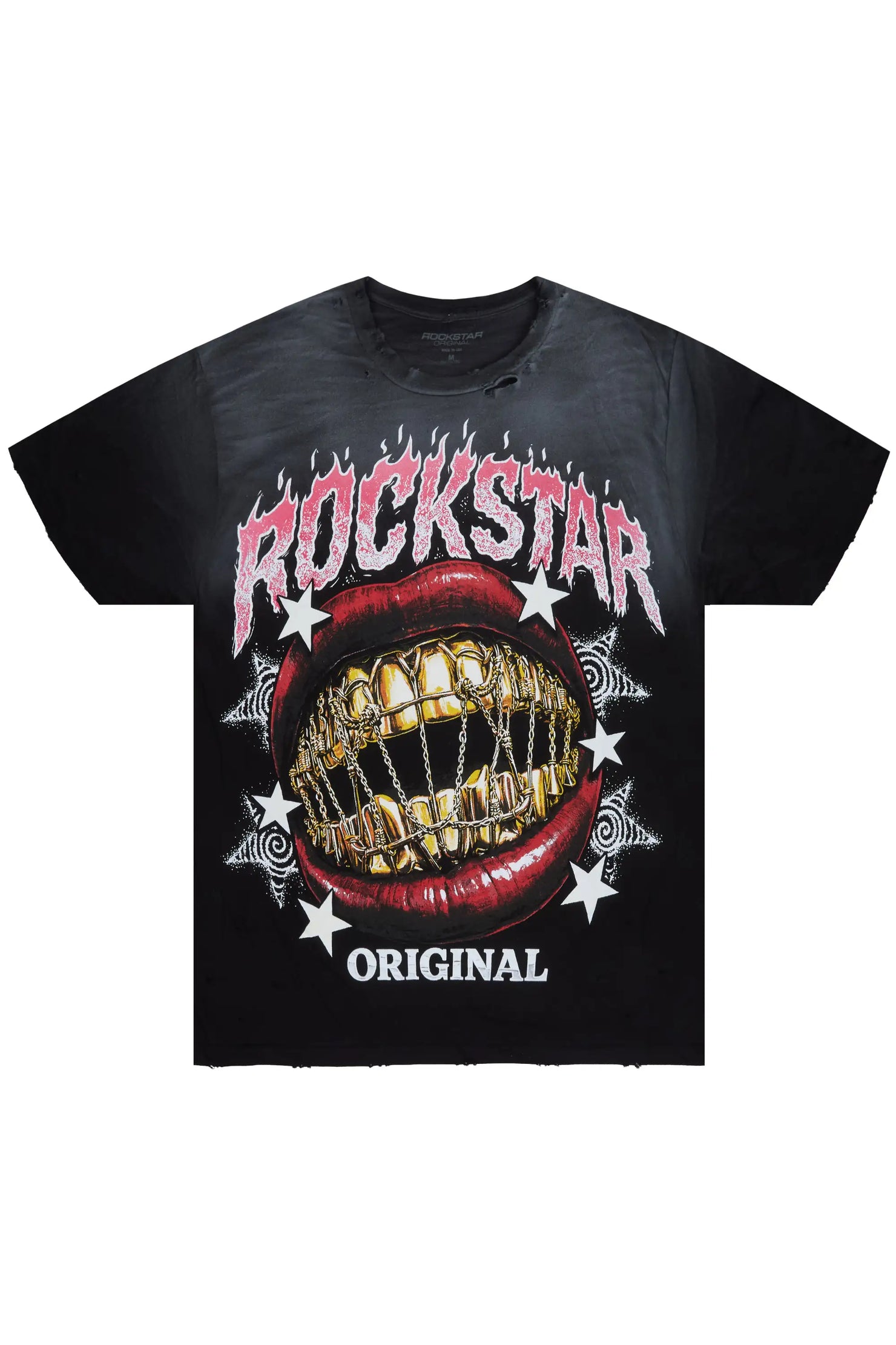 Glasina Black Oversized Graphic T-Shirt