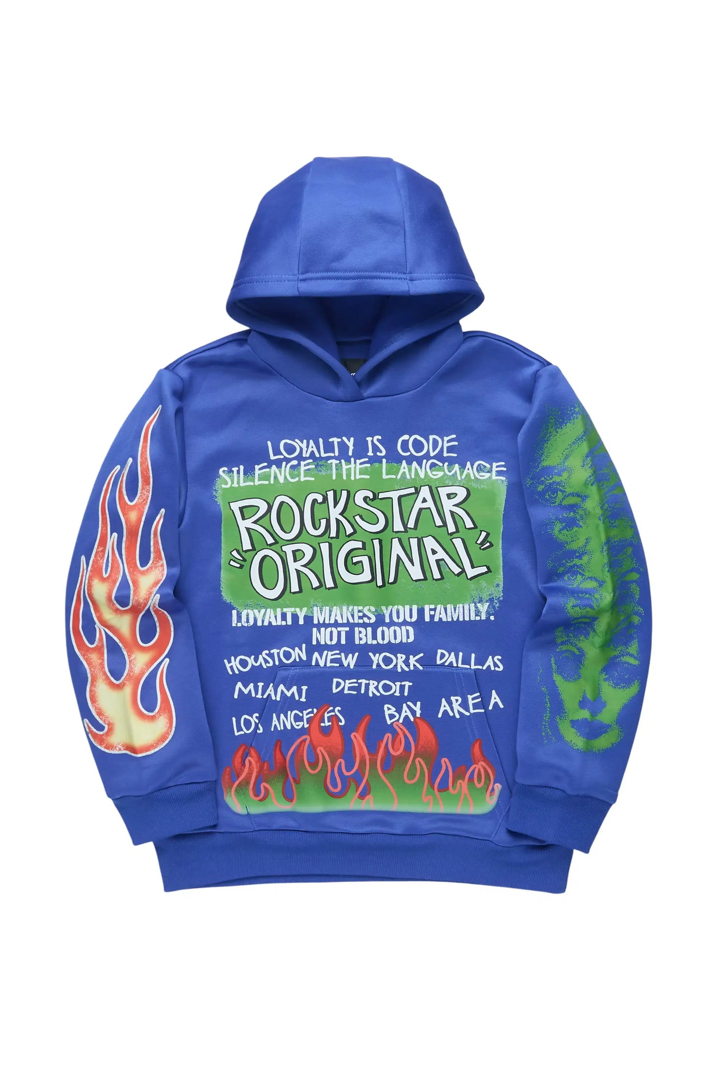 Boys Beno Royal Blue Graphic Hoodie