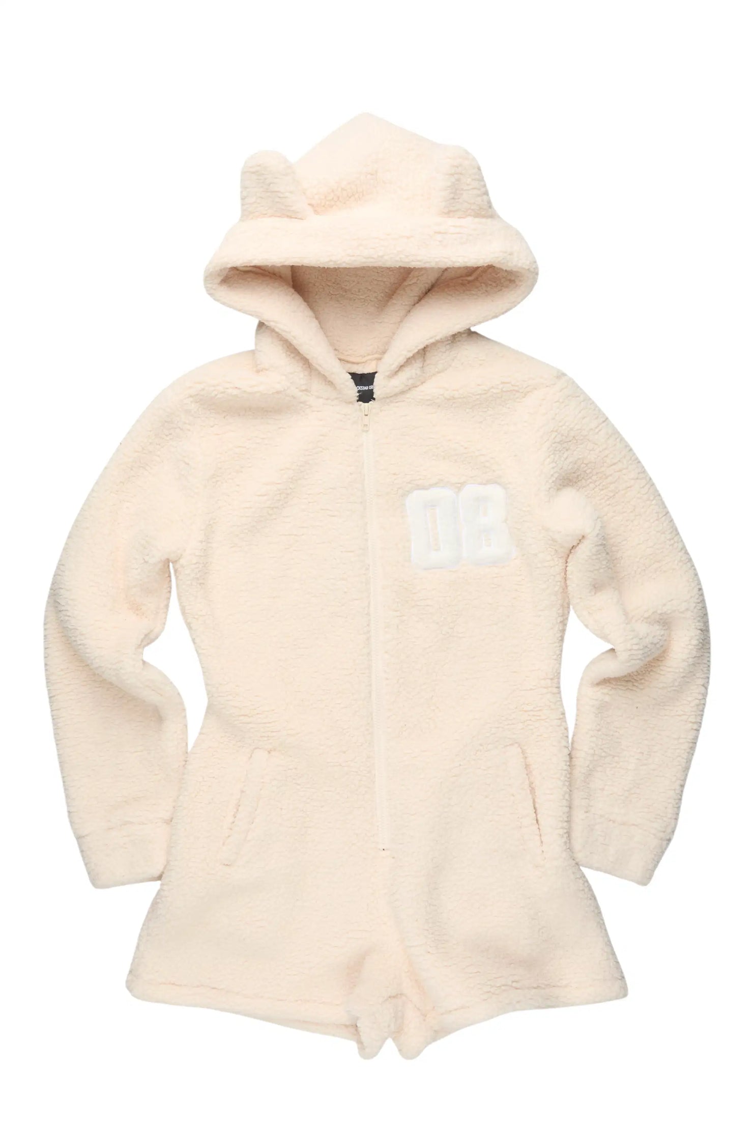 Shanakia Beige Sherpa Romper