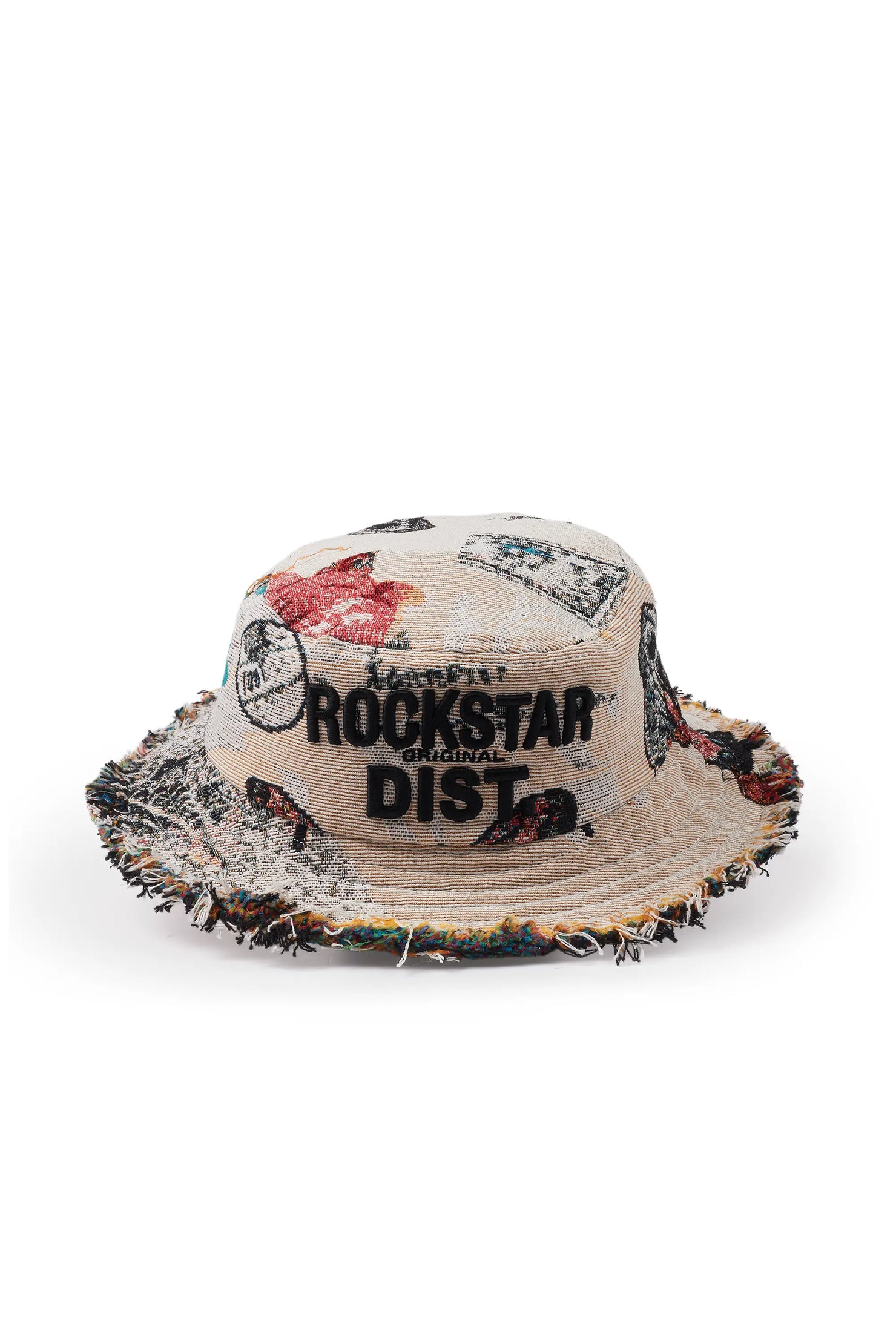 Lamont Beige Tapestry Bucket Hat