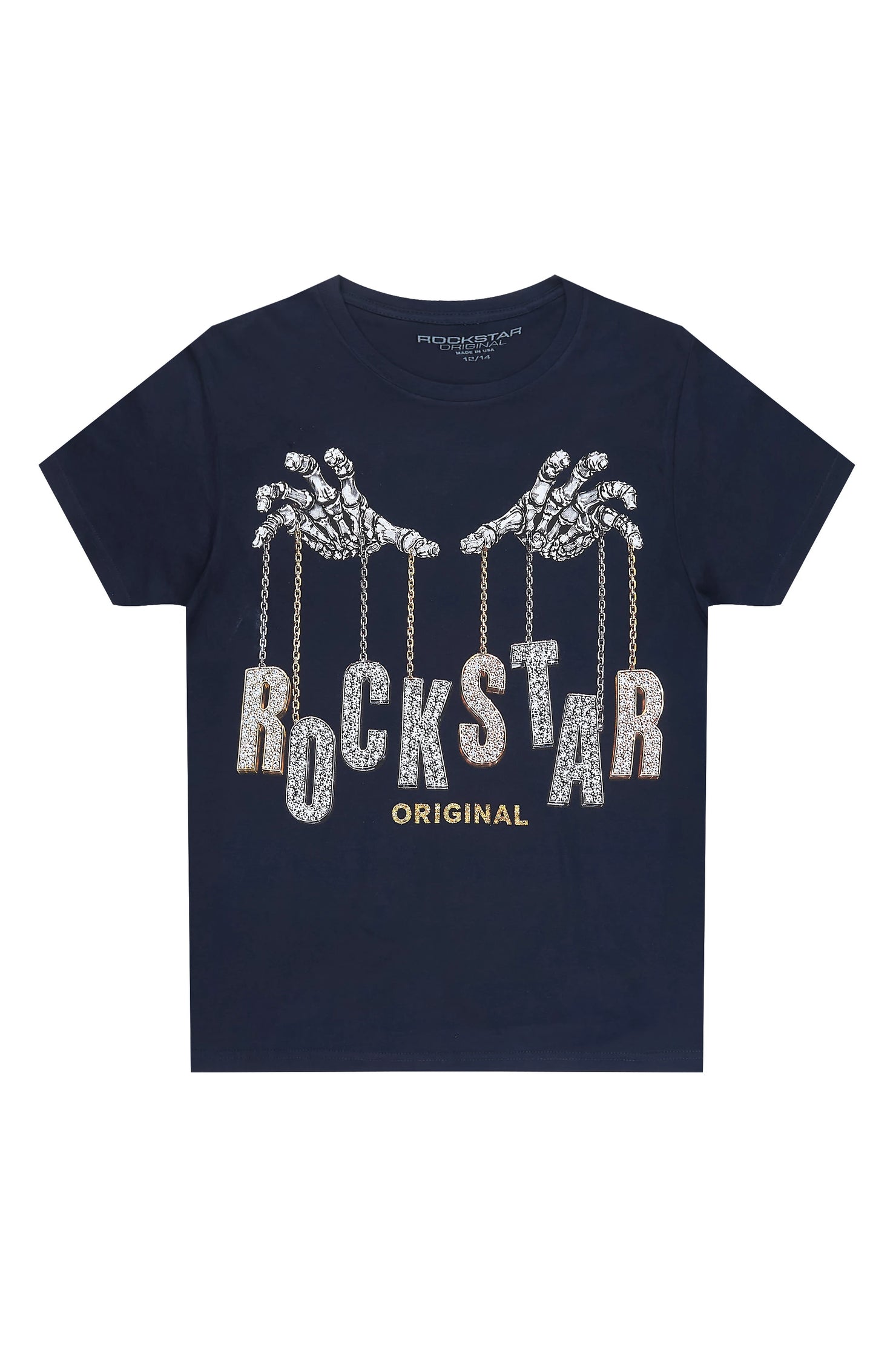 Boys Hicks Navy Graphic T-Shirt