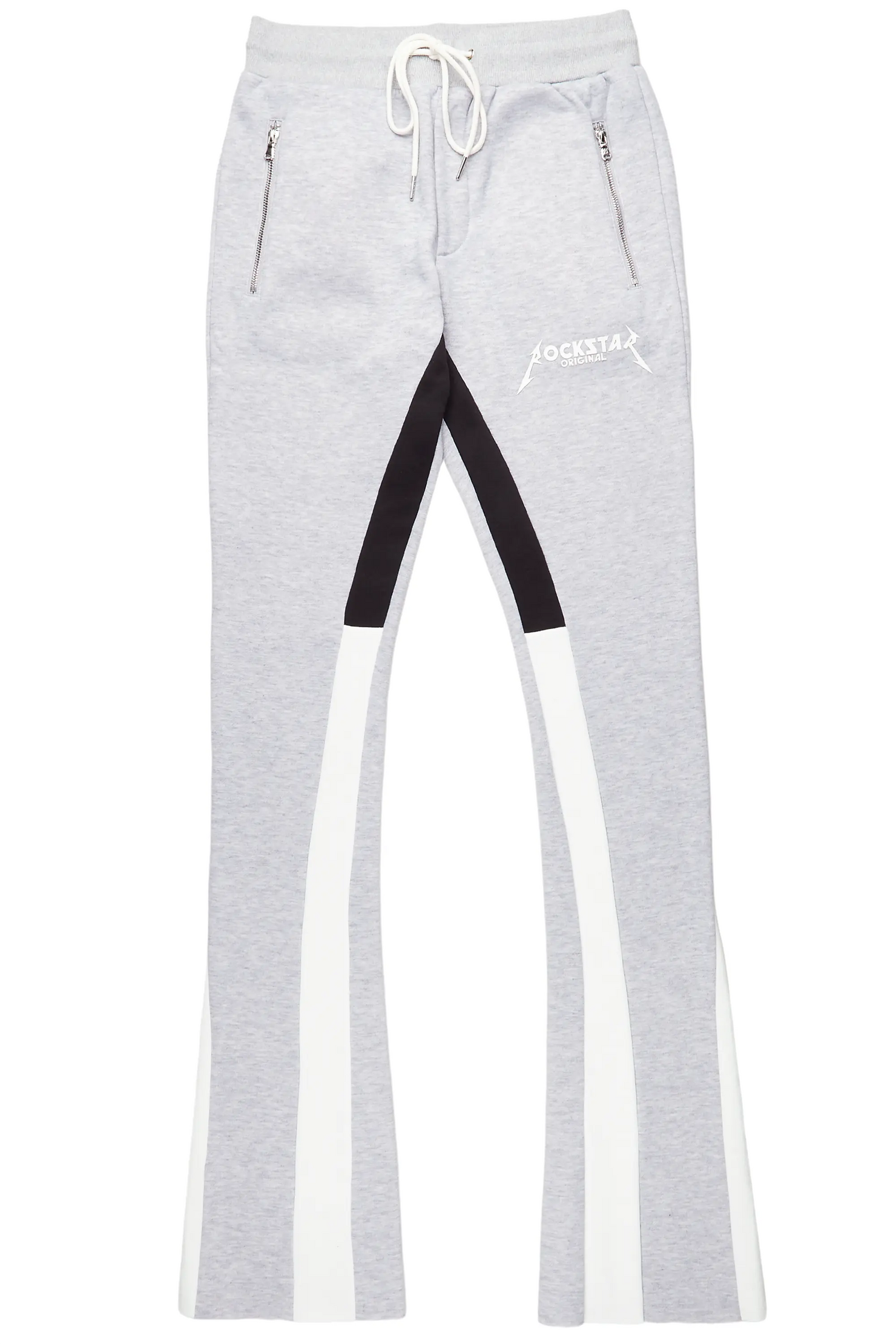 Everest Heather Grey Stacked Flare Track Pant