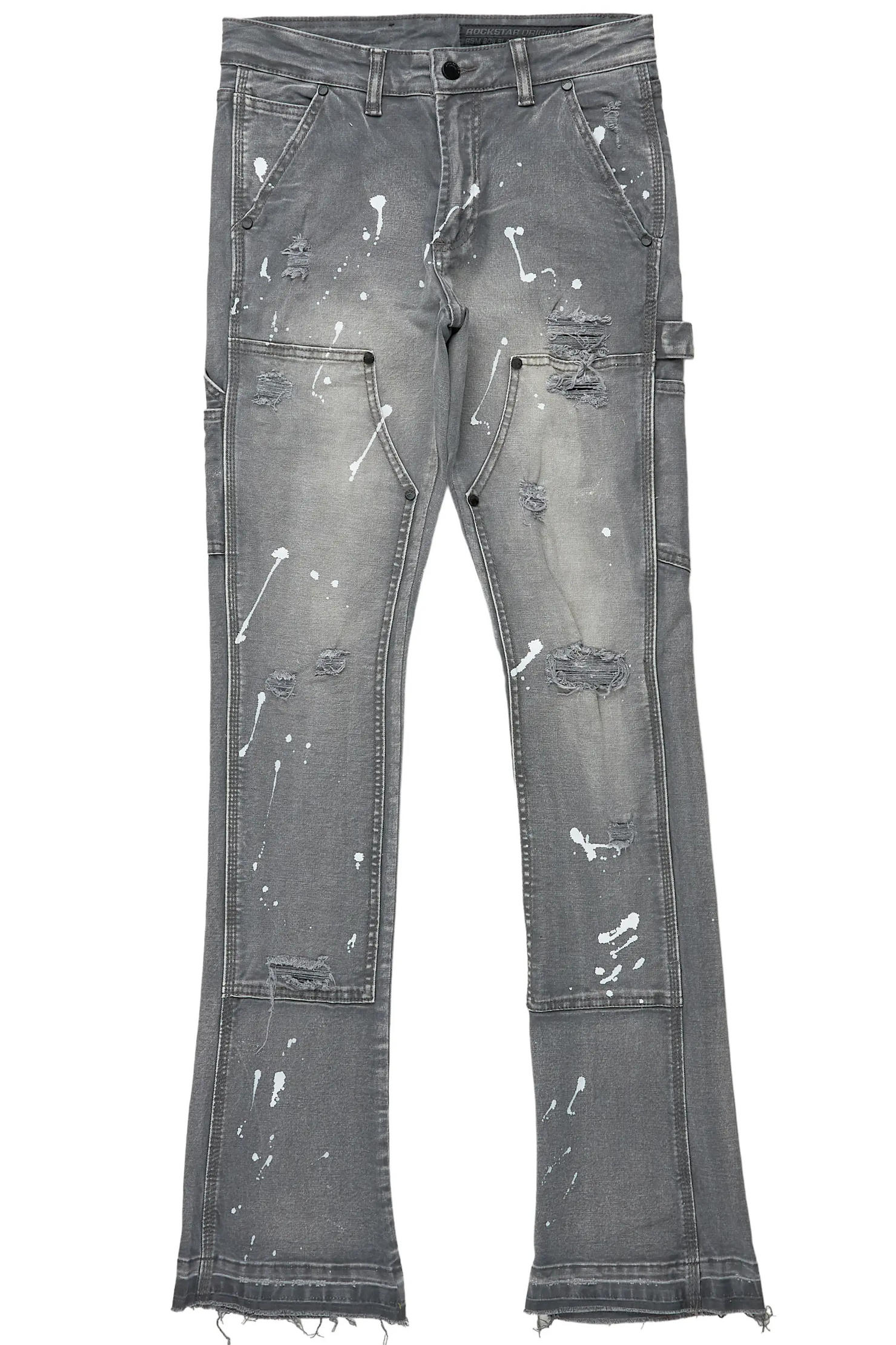 Thorton Grey Stacked Flare Jean