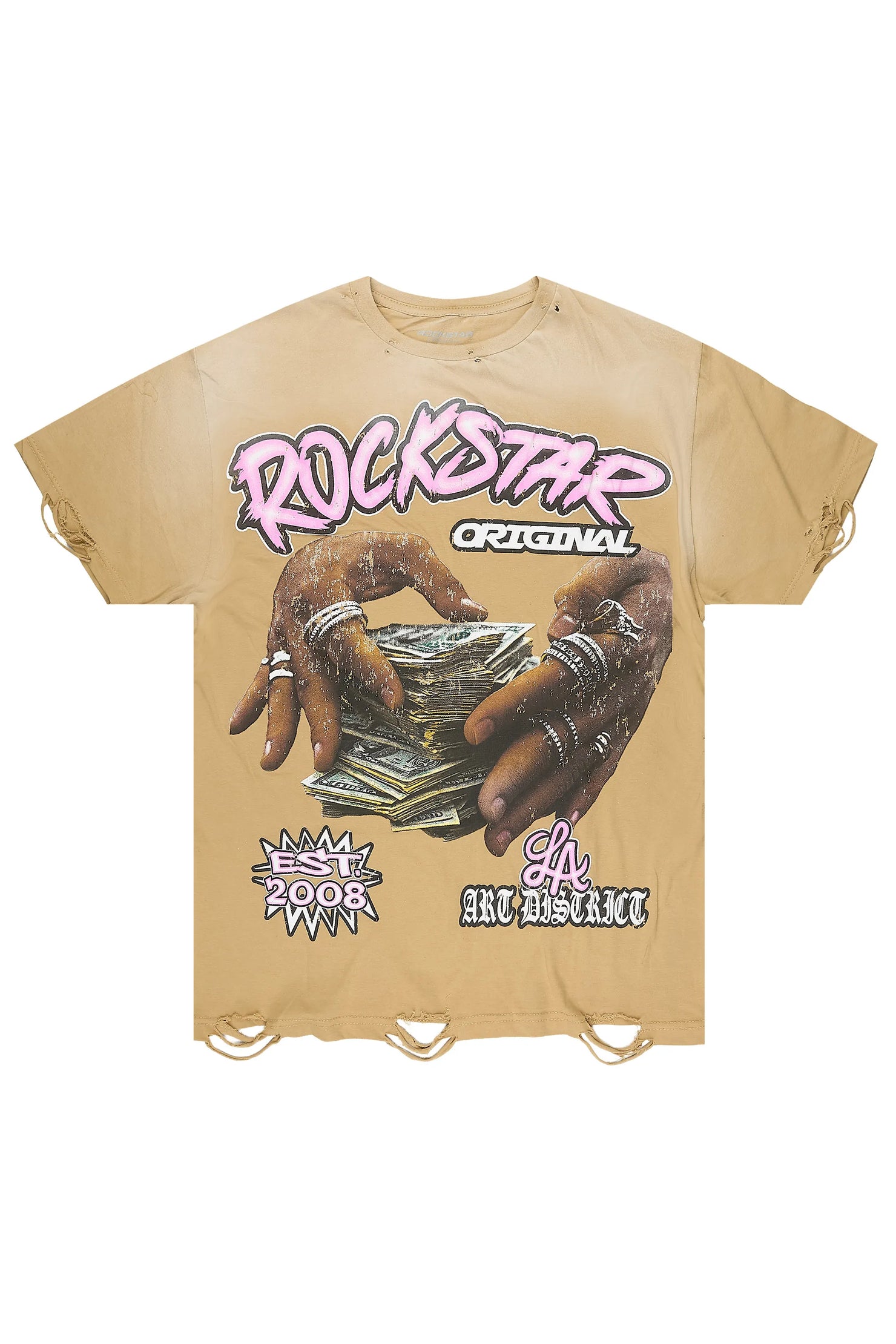 Madhur Beige Oversized Graphic T-Shirt