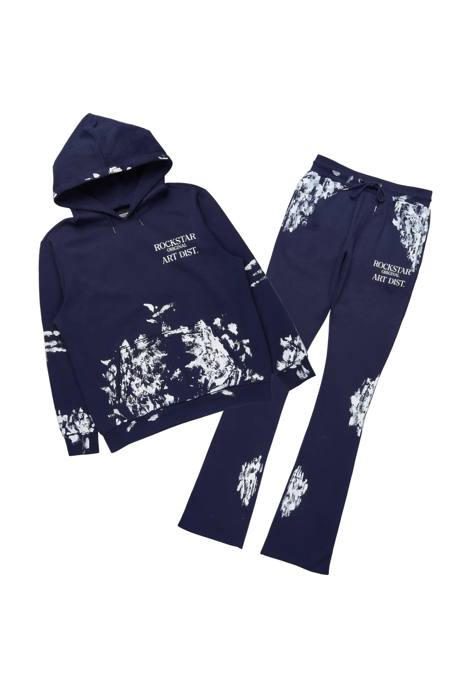 Filip Navy Hoodie/Stacked Pant Track Set
