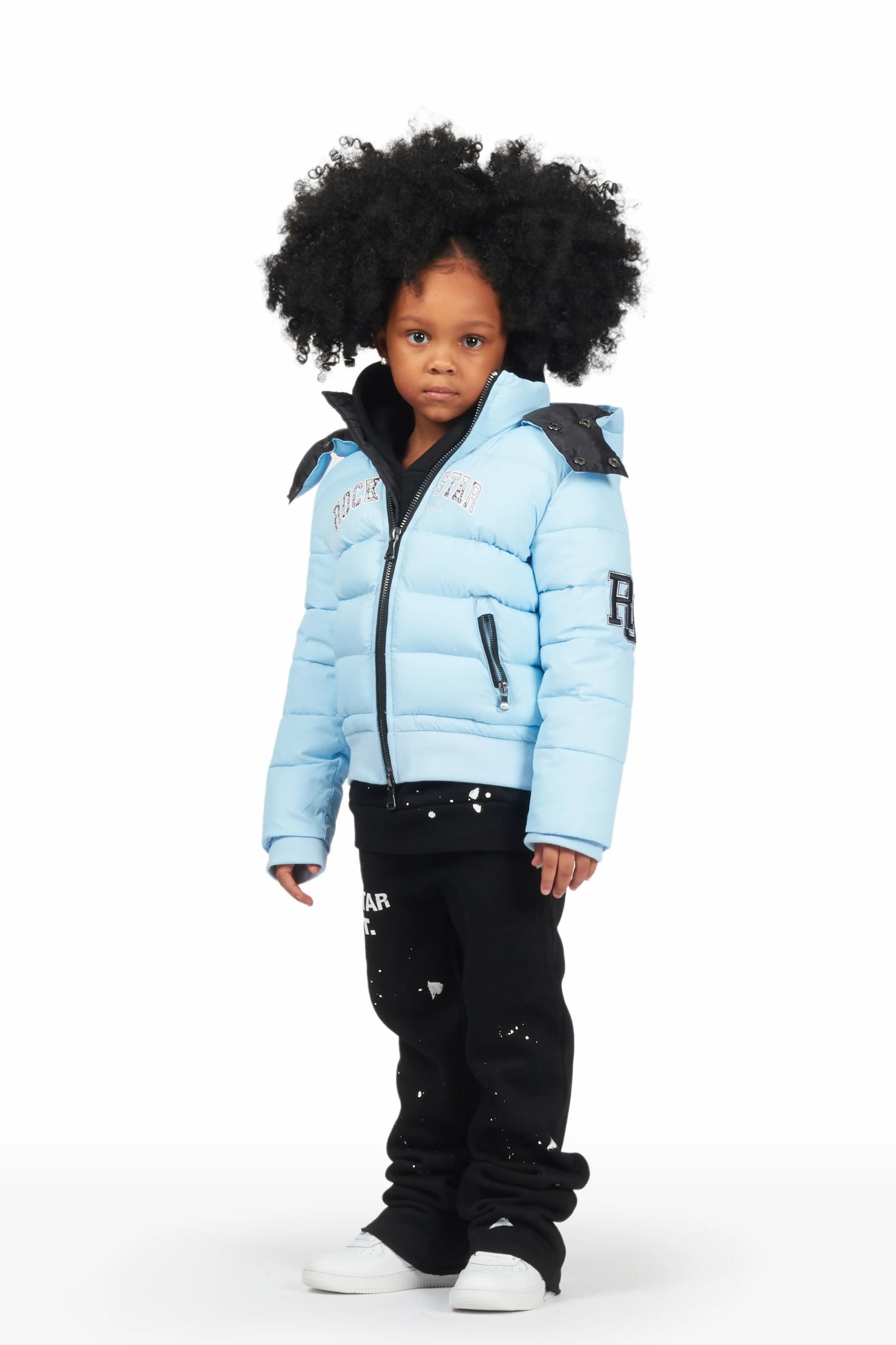 Girls Bronia Baby Blue Puffer Jacket