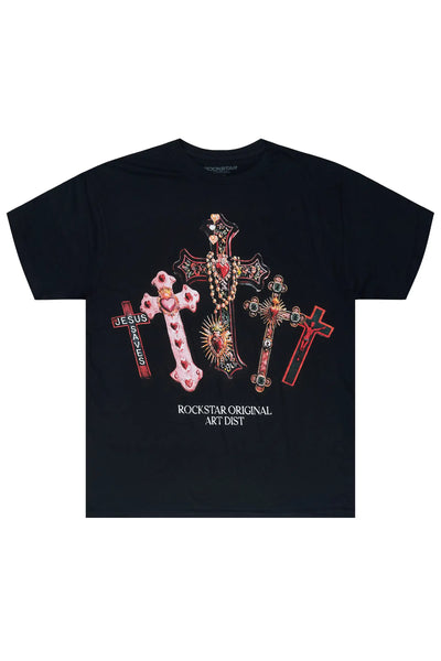 Xirel Black Oversized Graphic T-Shirt– Rockstar Original
