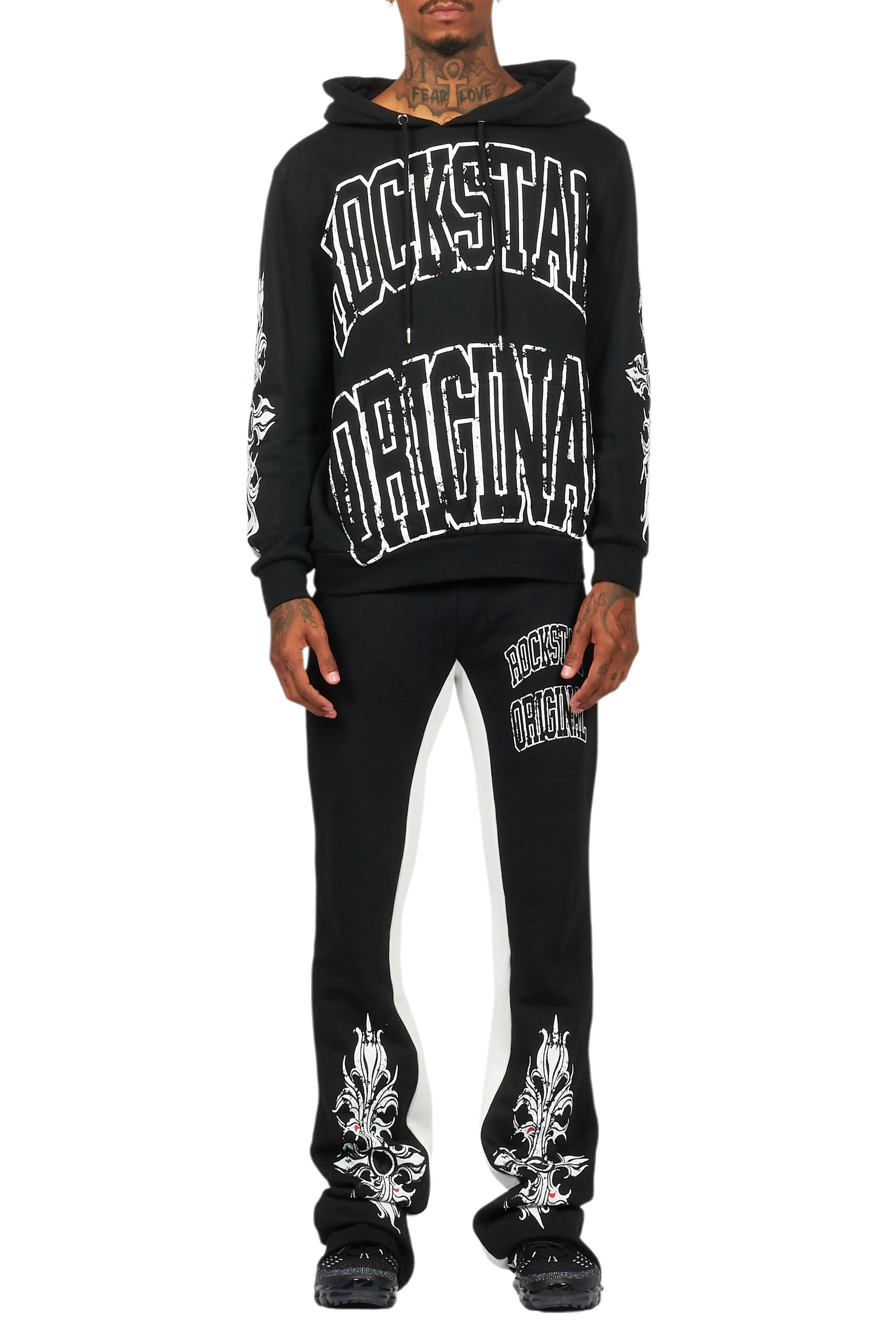 Akio Black Hoodie/Baggy Track Pant Set