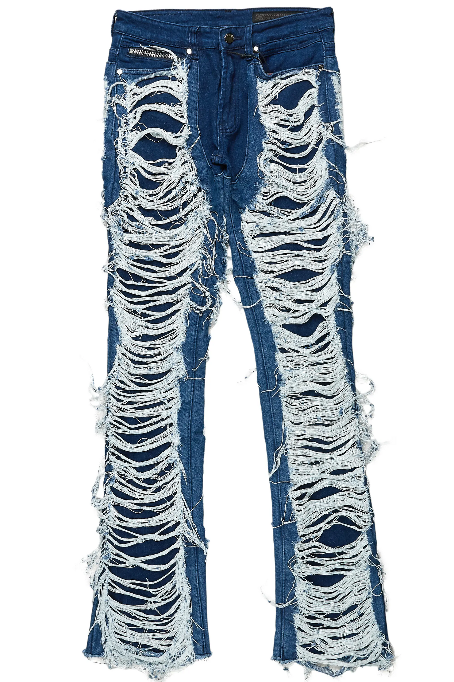 Conrad Blue Stacked Flare Jean