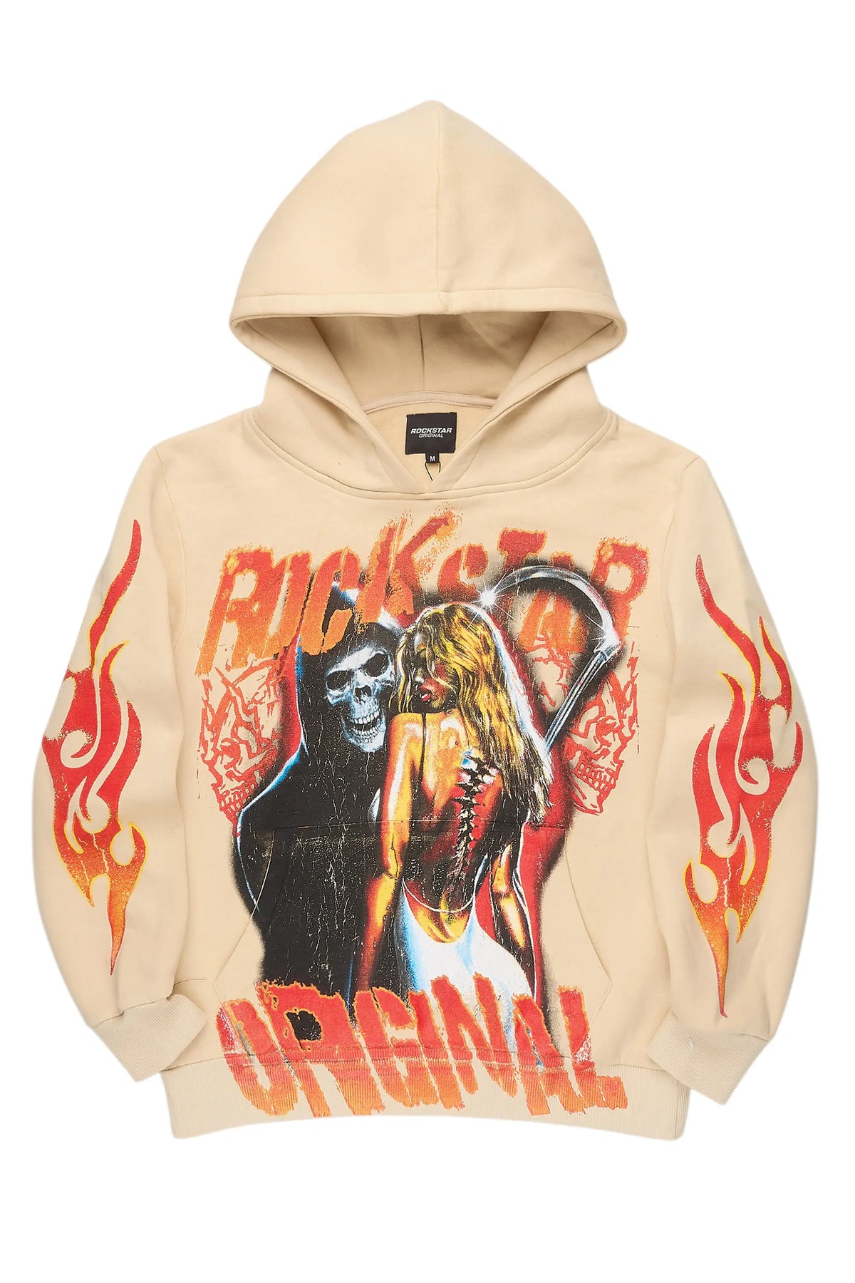 Zo Beige/Red Graphic Hoodie