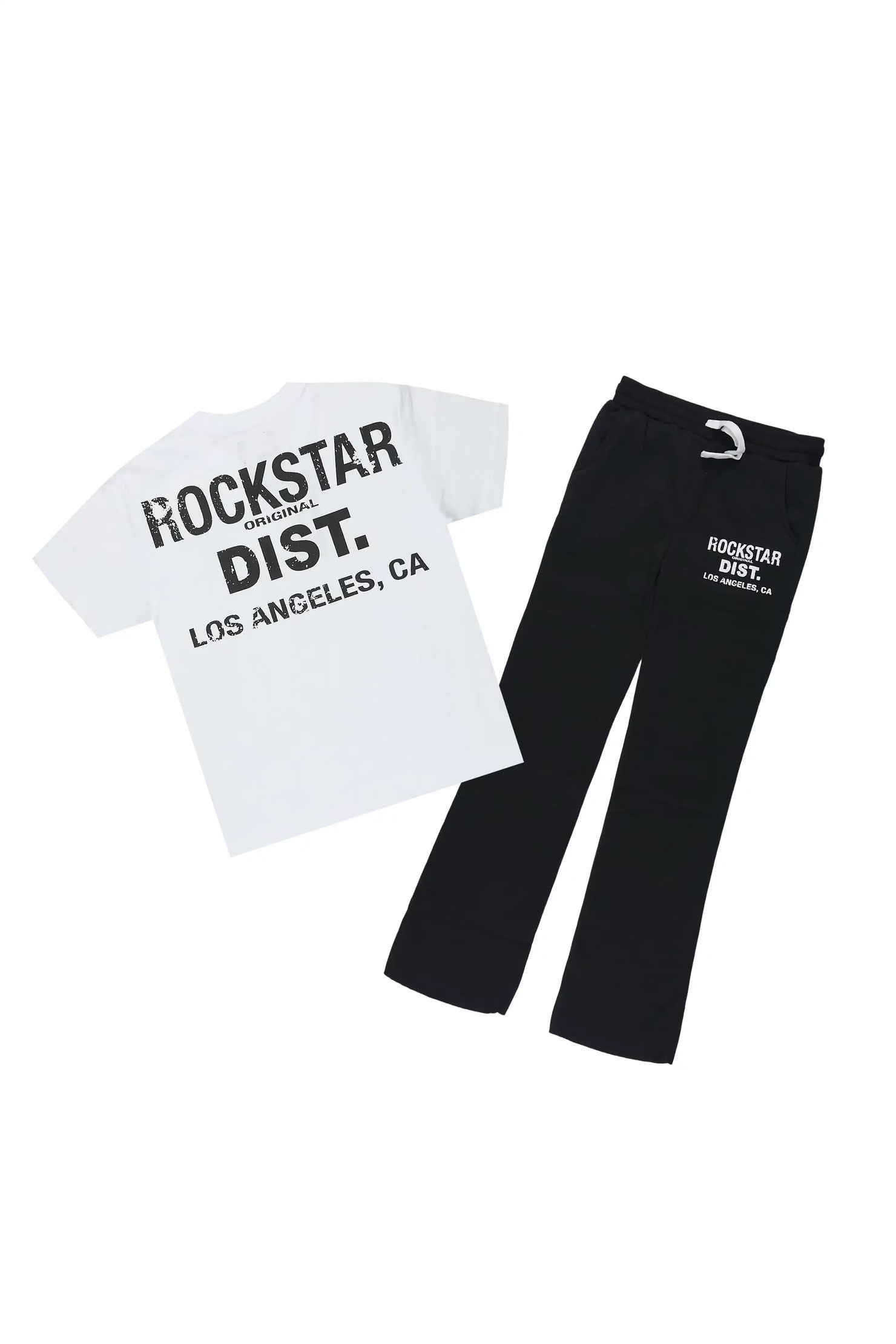 Boys Dalesio 2.0 White/Black T-Shirt Track Set