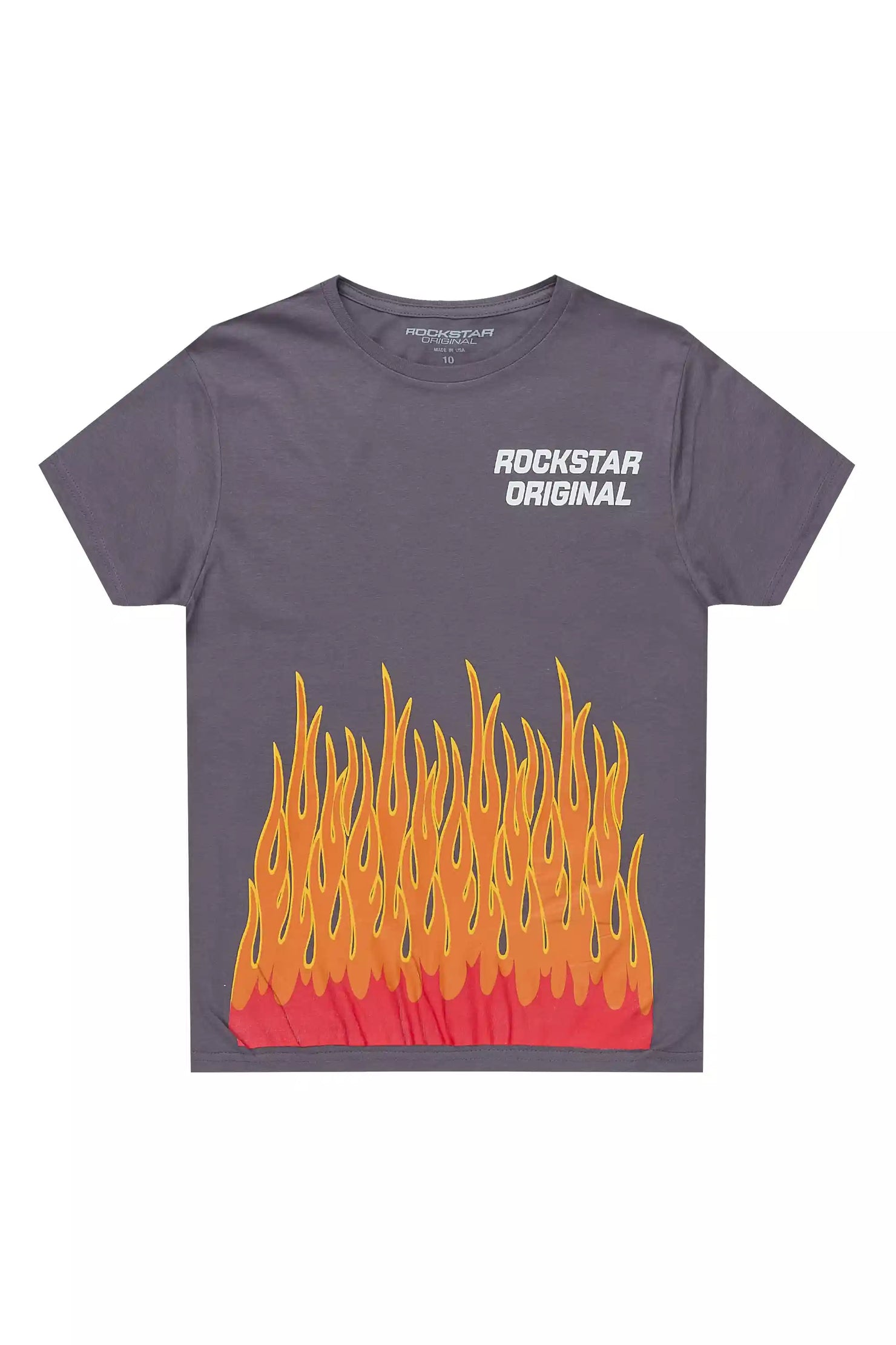 Boys Roeland Denim Blue Graphic T-Shirt
