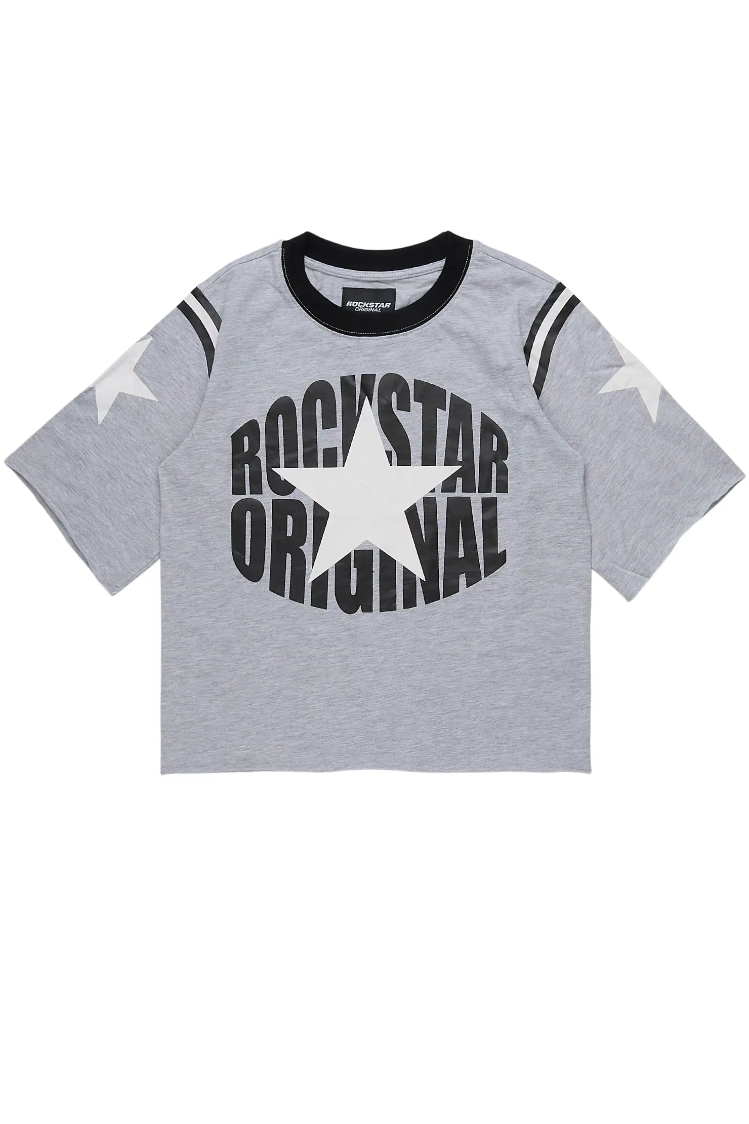 Boys States Grey/White Jersey Tee