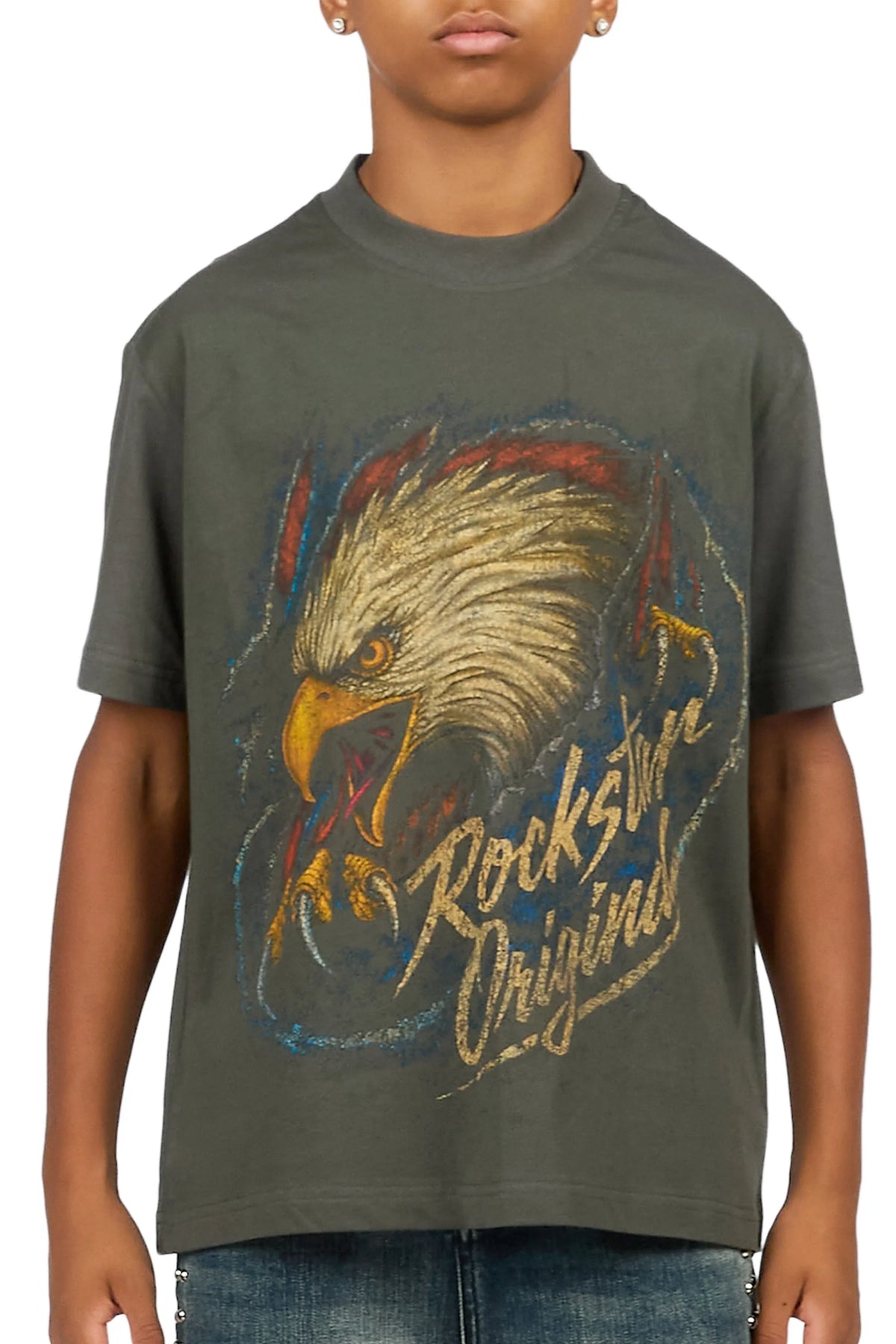 Boys Kartal Charcoal Graphic T-Shirt