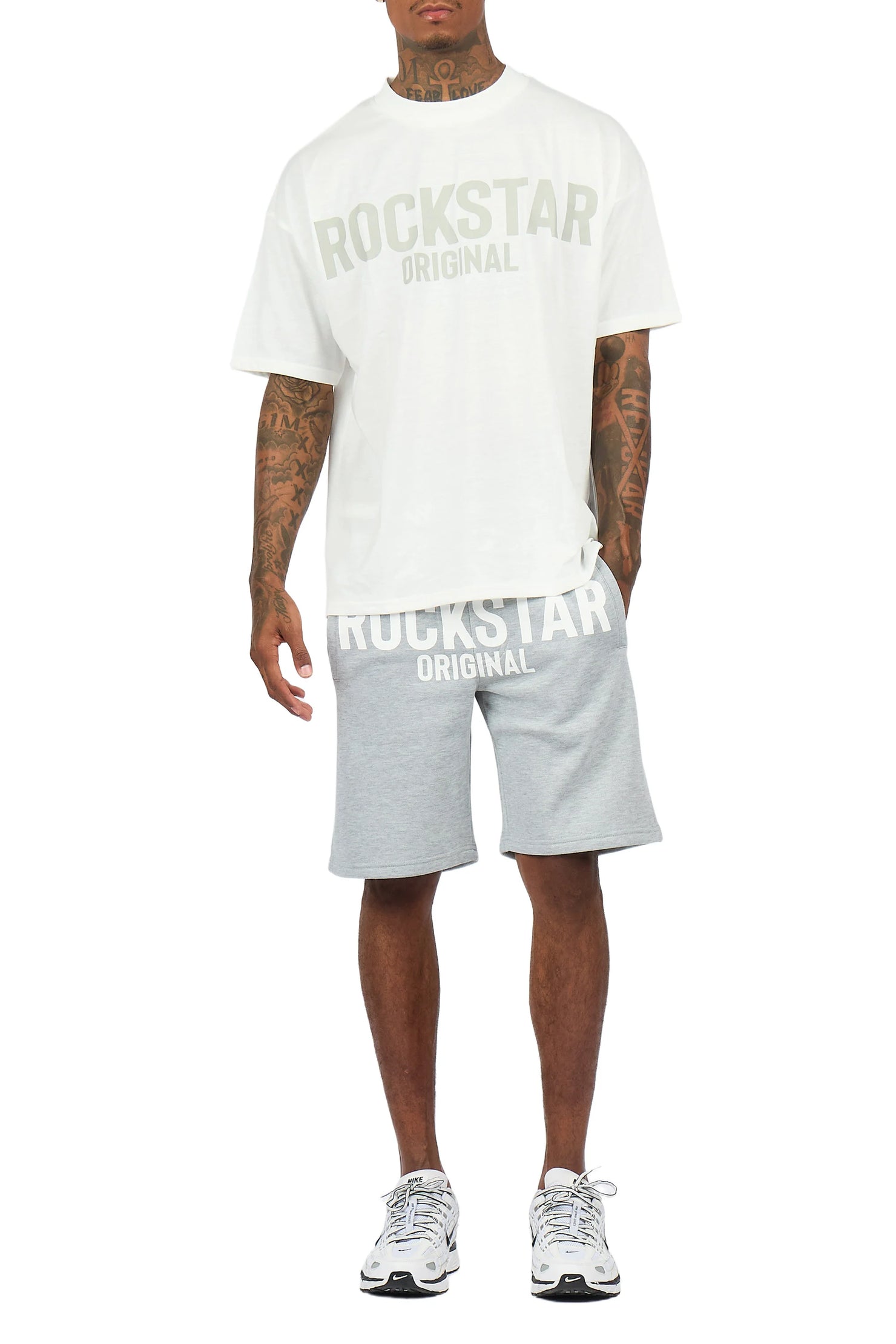 Sana White/Grey Short Set