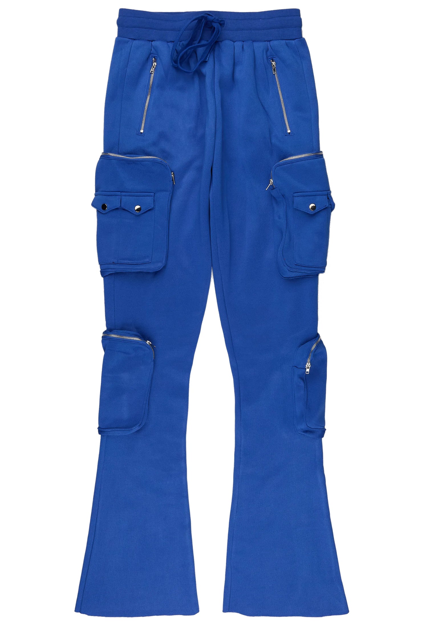 Cheronnie Royal Blue Cargo Stacked Track Pant