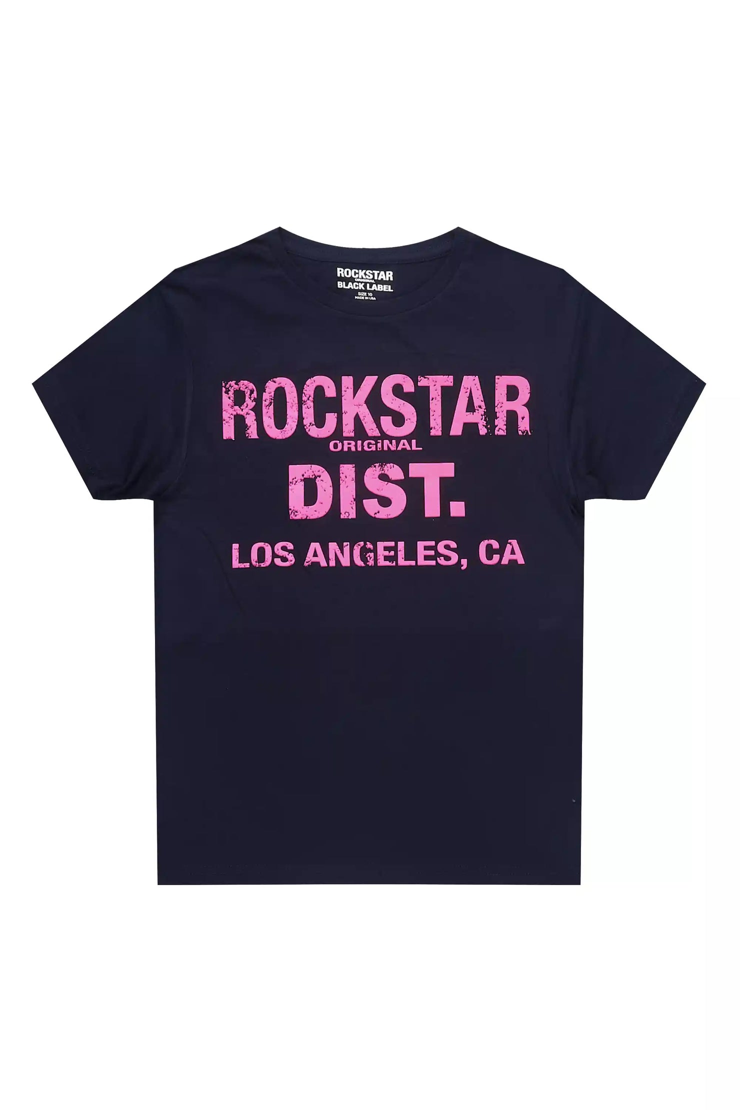 Girls Janny Navy/Fuchsia Graphic T-Shirt