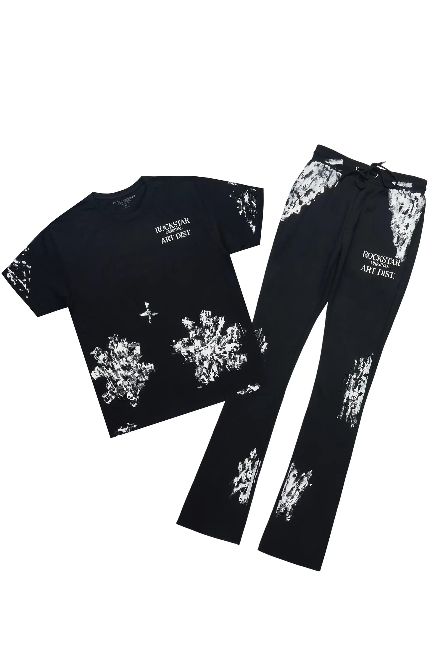 Filip Black/White T-Shirt/Stacked Track Set
