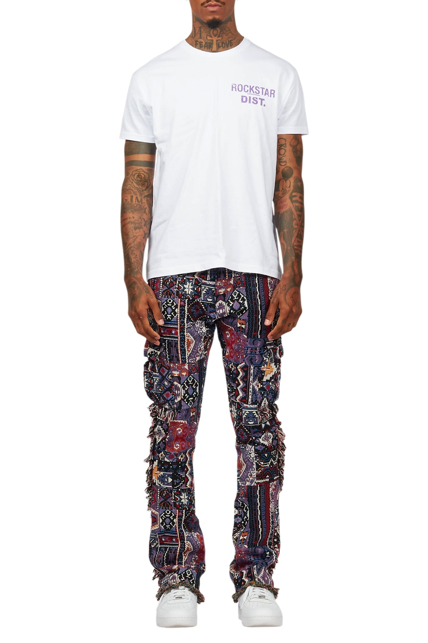 Lake White/Purple T-Shirt/Tapestry Jean Bundle