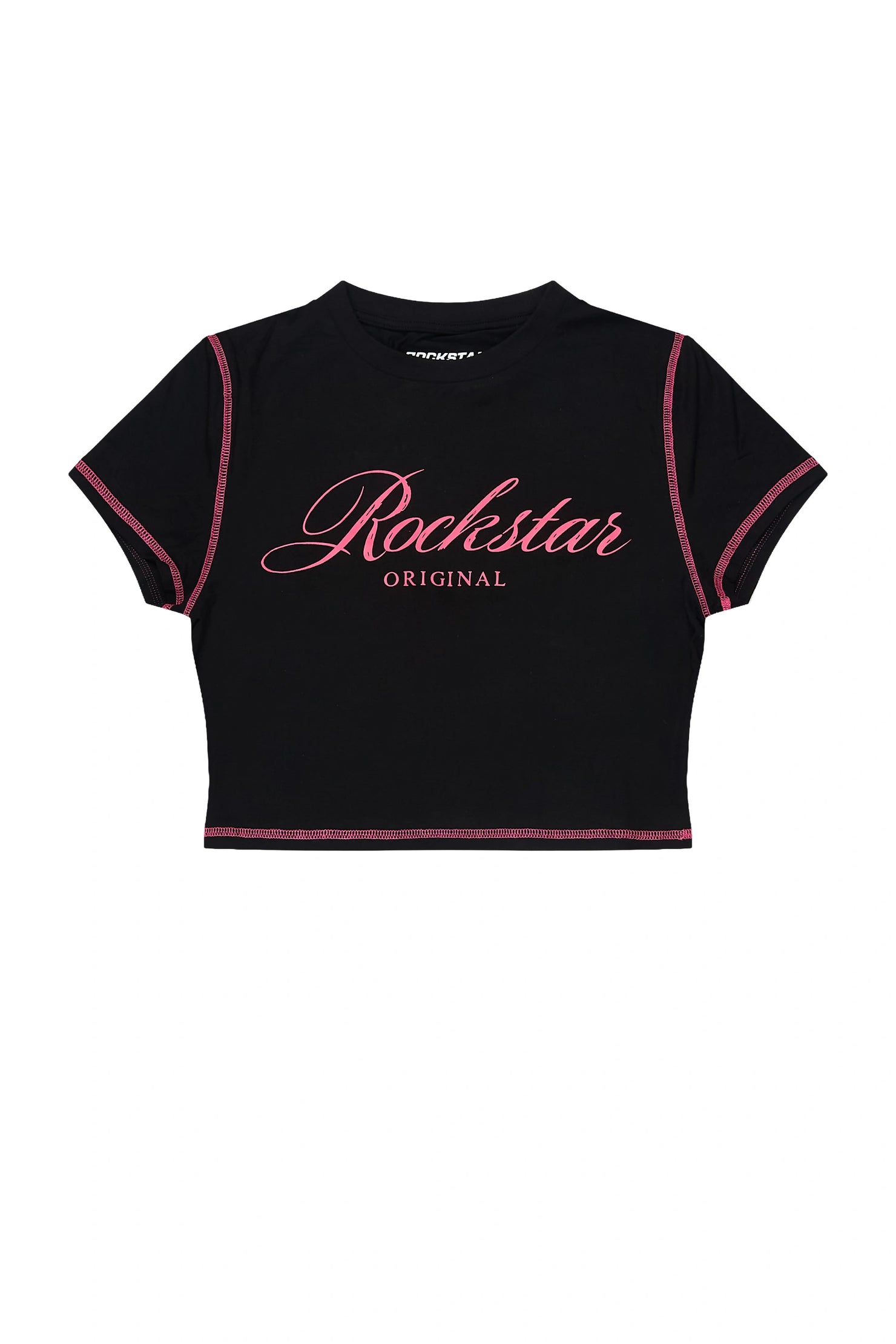 Sharae Black/Pink Baby Tee Shirt
