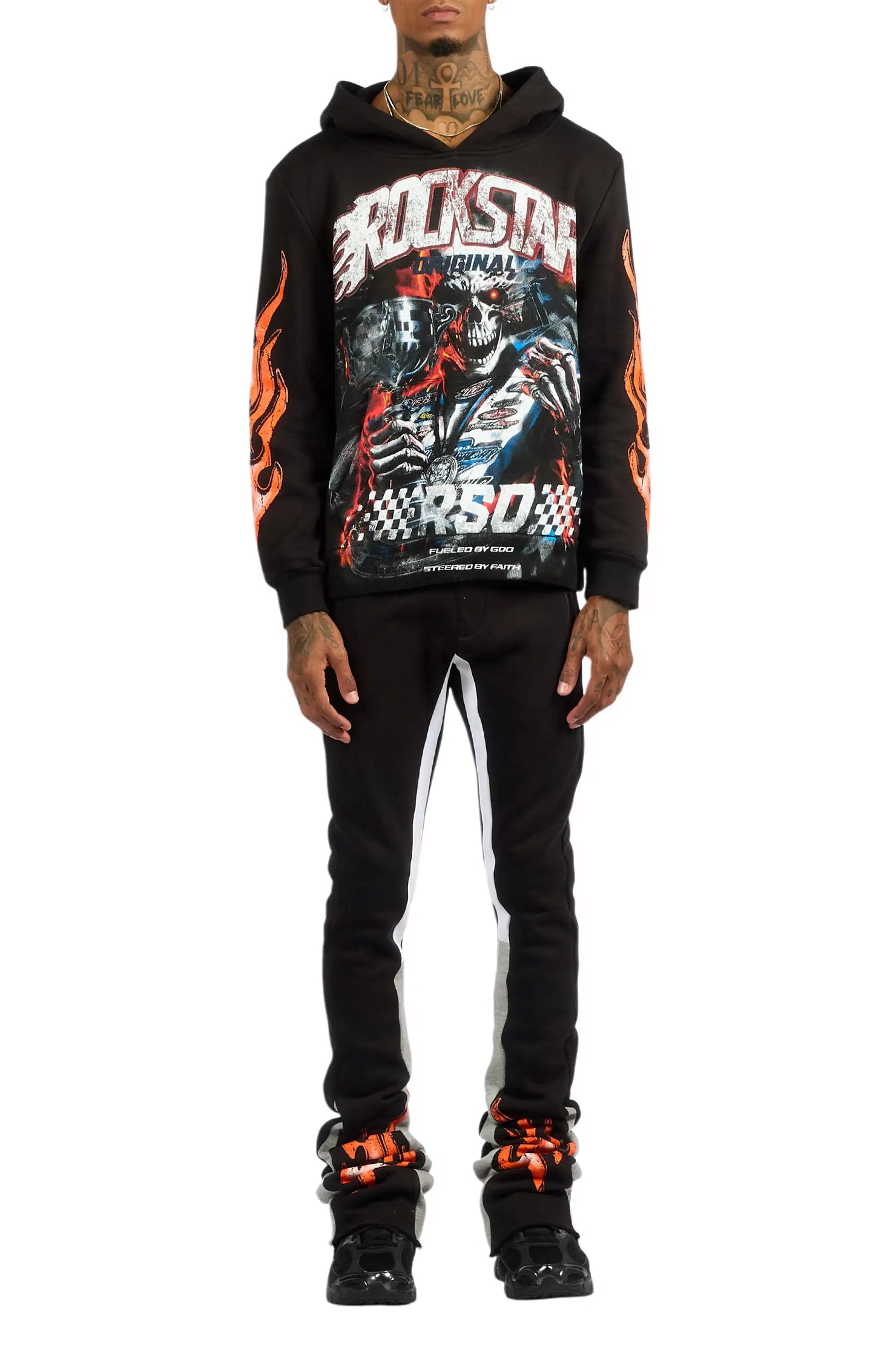 Blaek Black/Multi Hoodie/Super Stacked Track Set