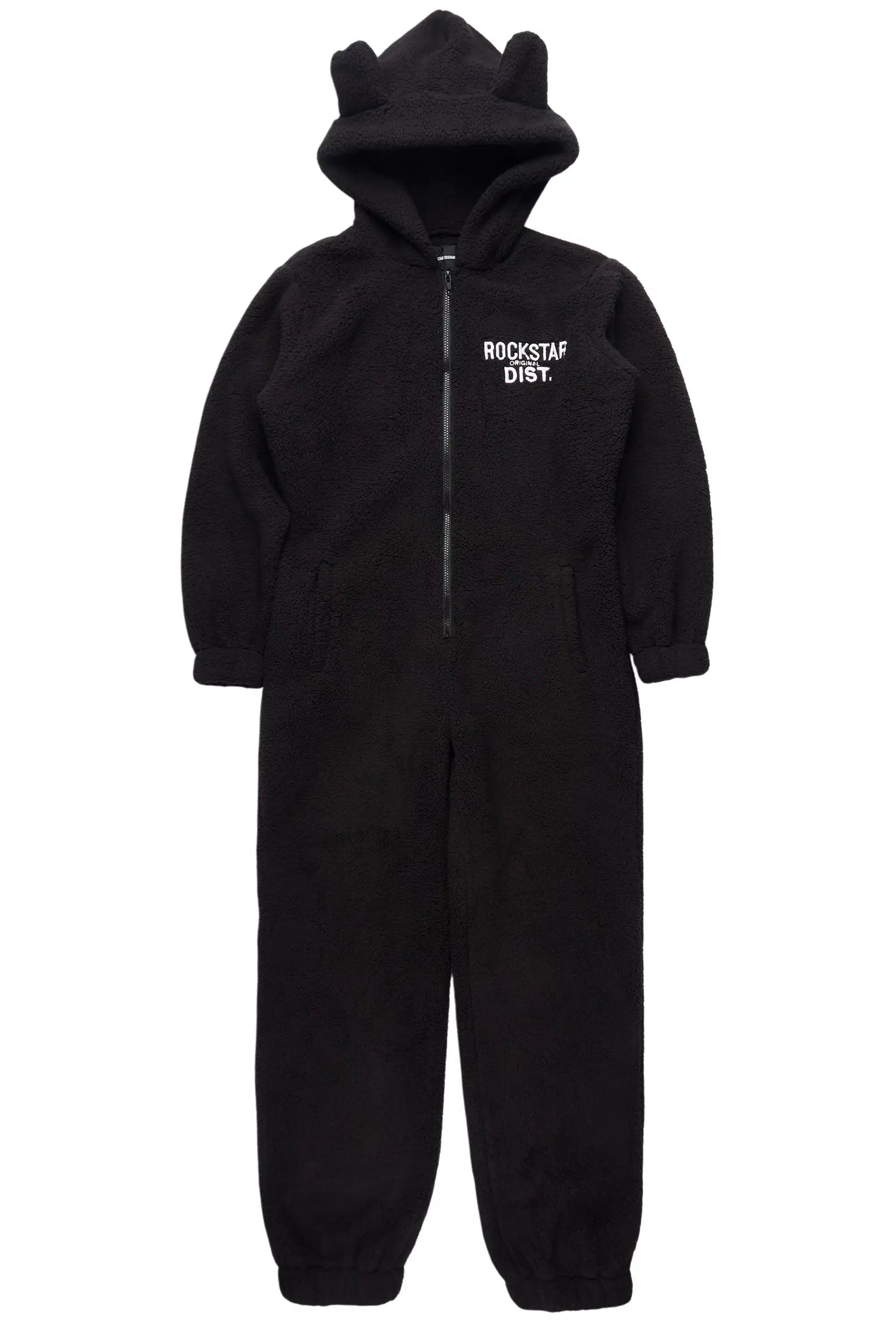 Kimani Black Sherpa Jumpsuit