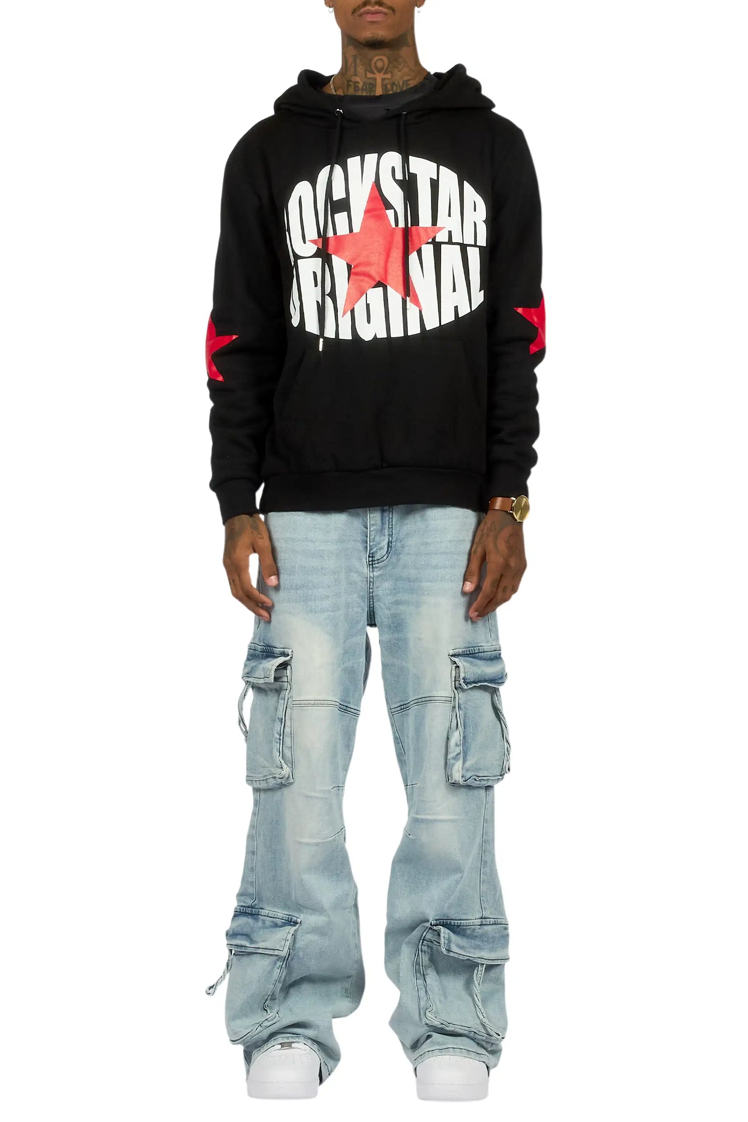 Tore Light Blue Baggy Cargo Jean