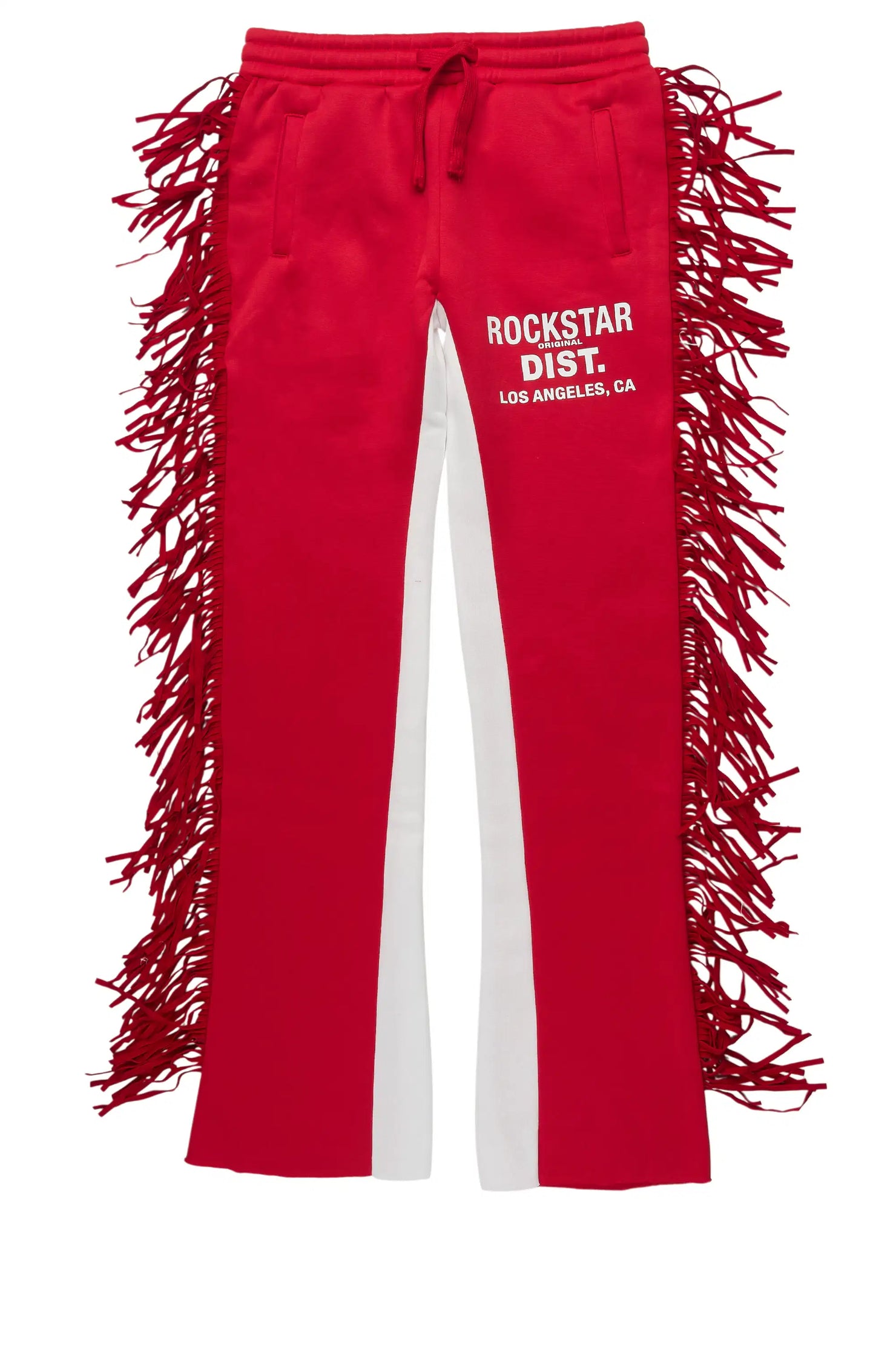 Girls Kendra Red Fringe Stacked Flare Pant