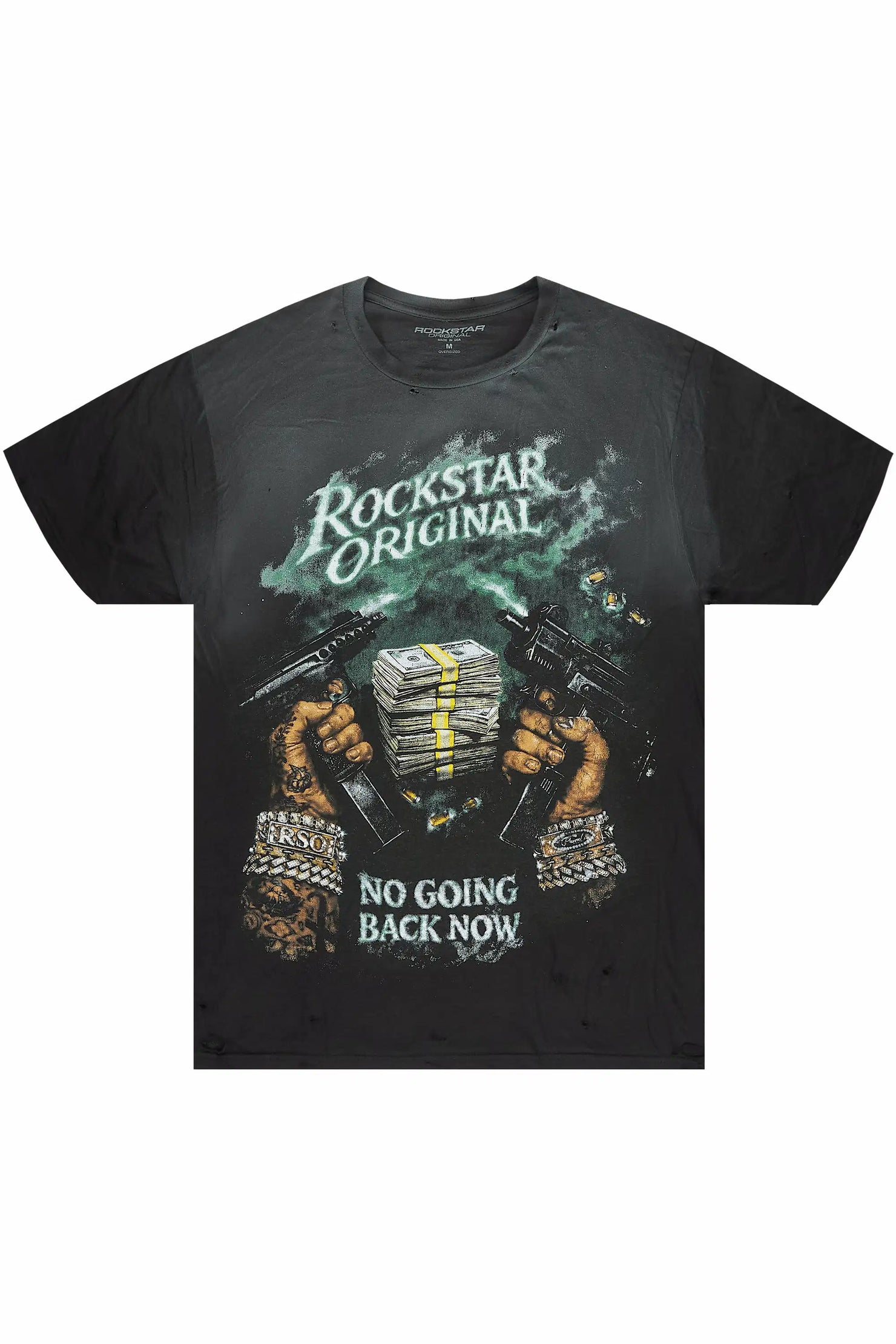 Nakota Black Oversized Graphic T-Shirt