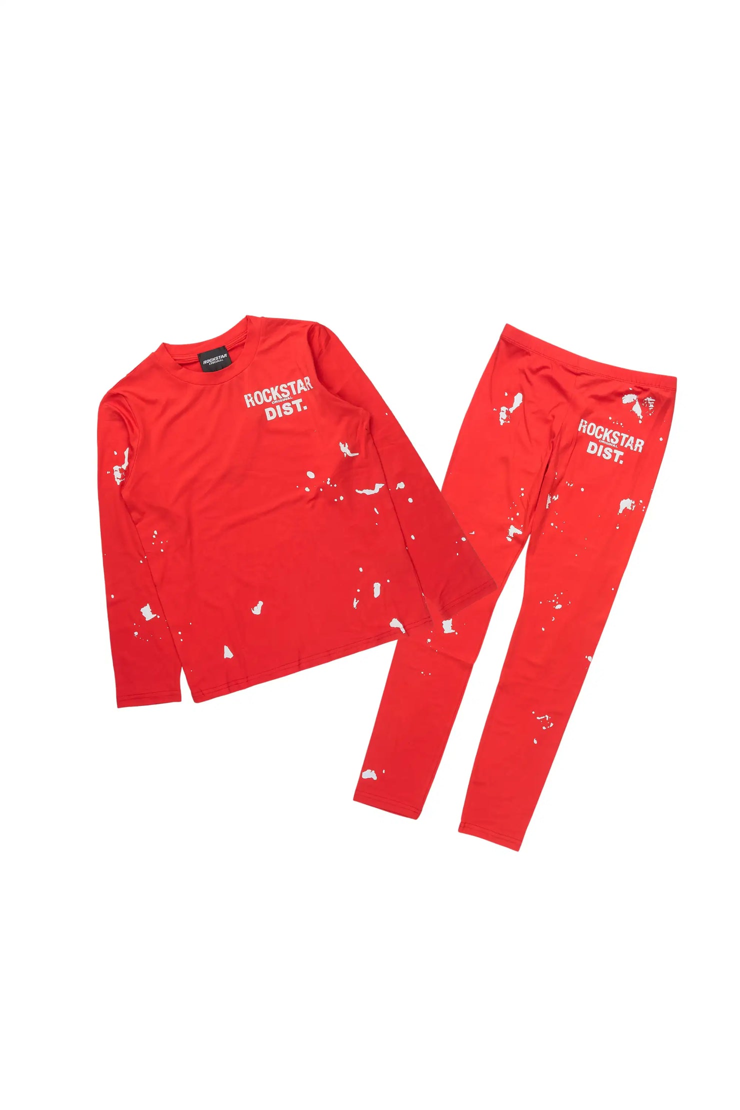Girls Living For It Red Long Sleeve Lounge Set