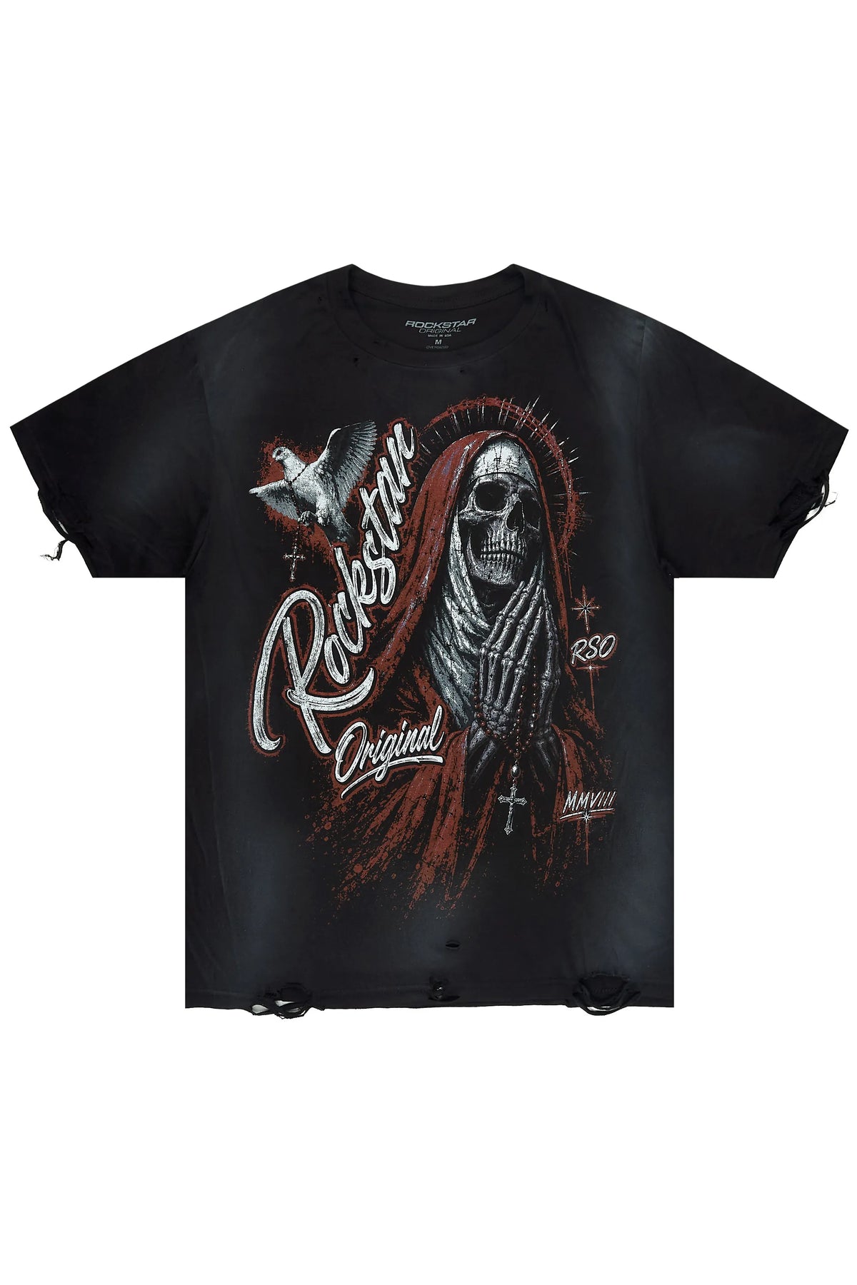 Sangrosary Black Oversized Graphic T-Shirt
