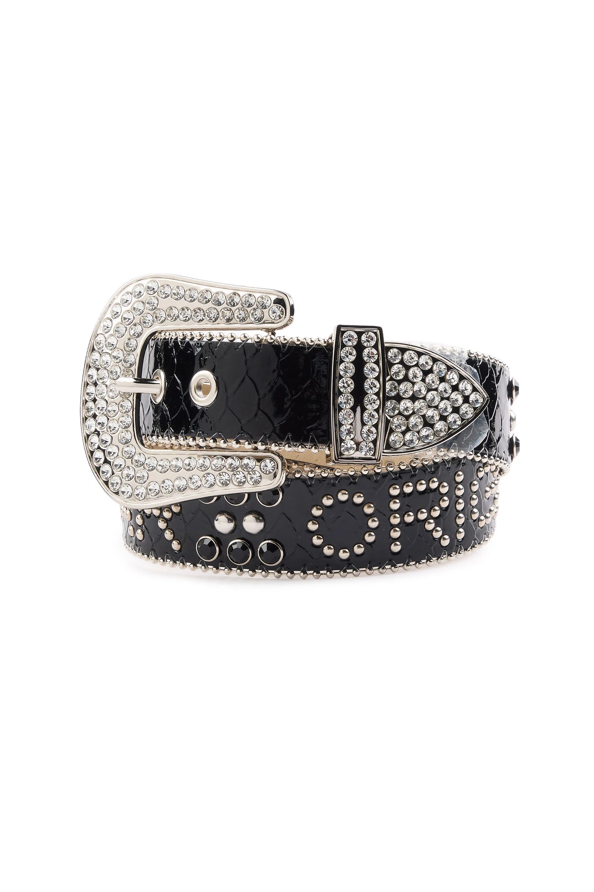 Jakasia Black Rhinestone Belt