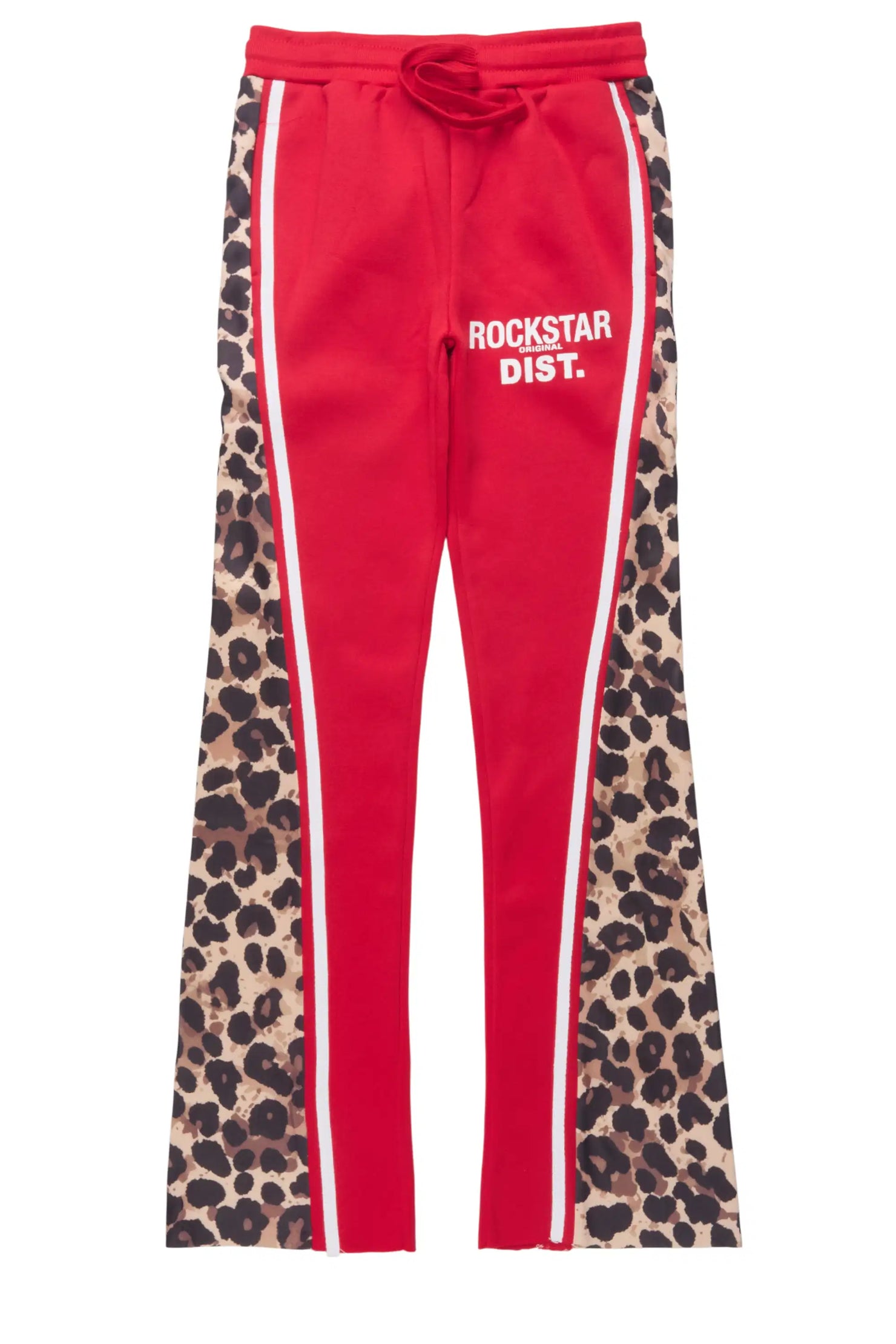 Girls Soana Red Stacked Track Pant