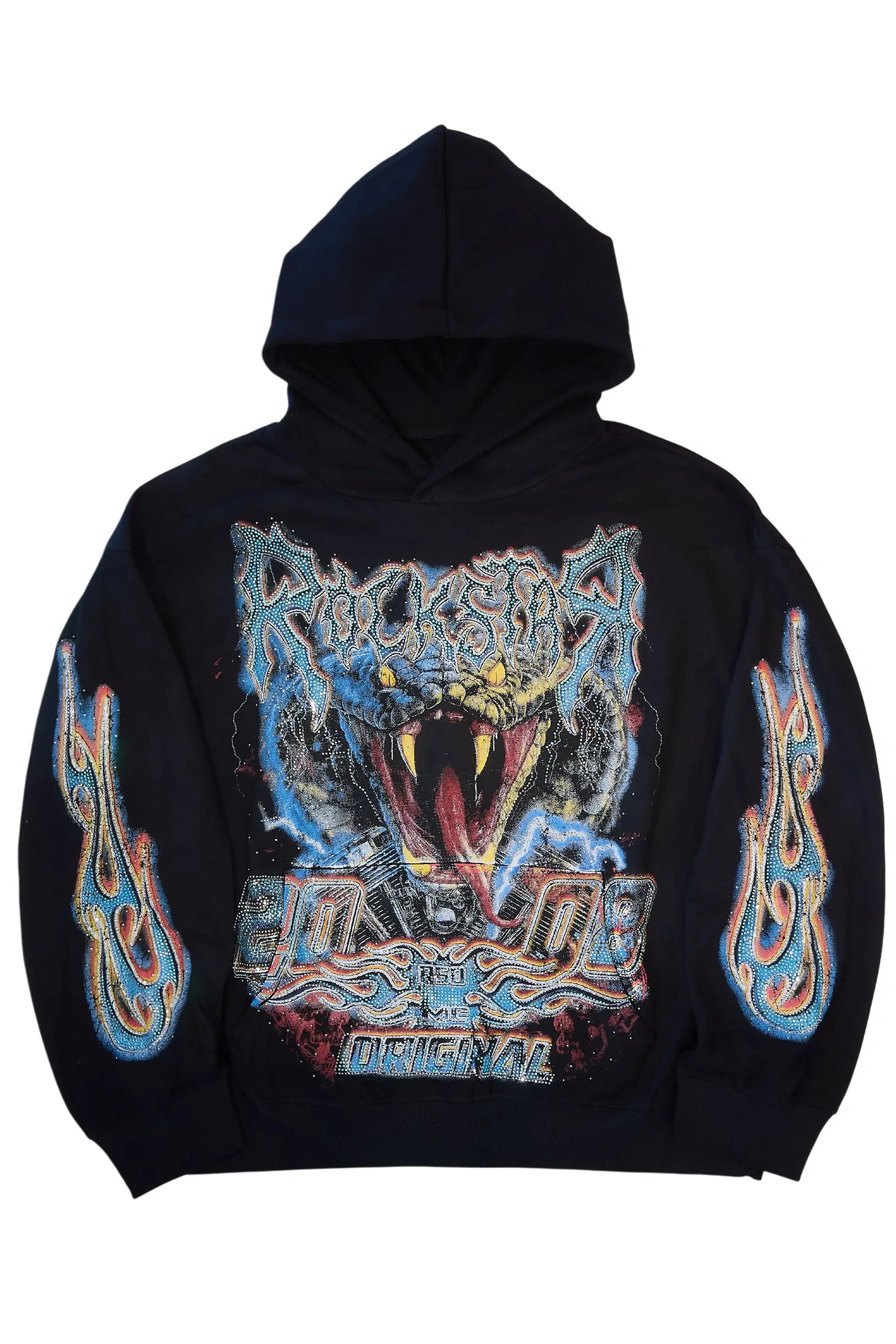 Markeyta Black Rhinestone Hoodie