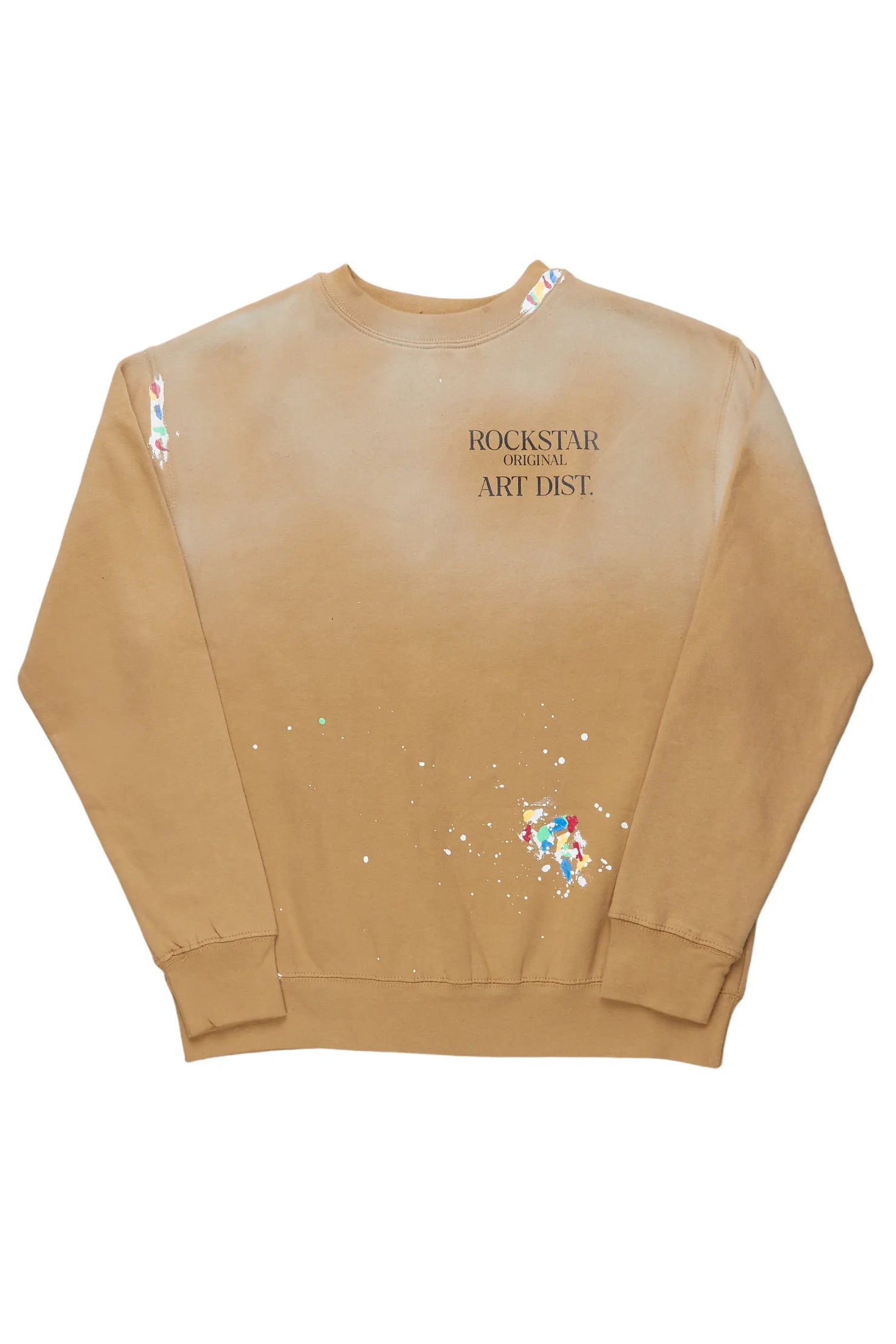 Rockstar Art Dist. Beige Crewneck