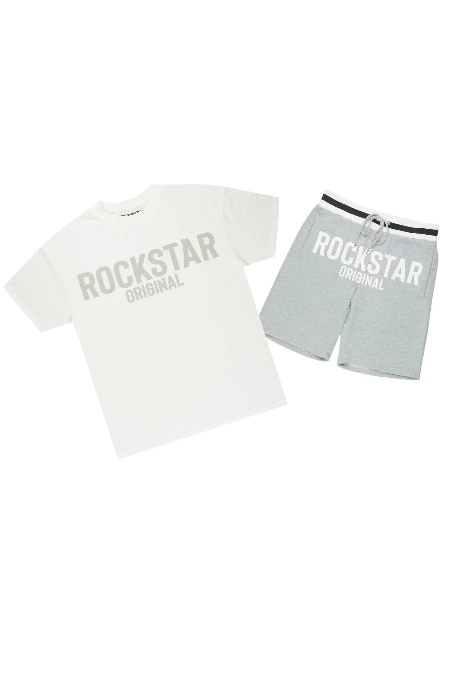 Sana White/Grey Short Set