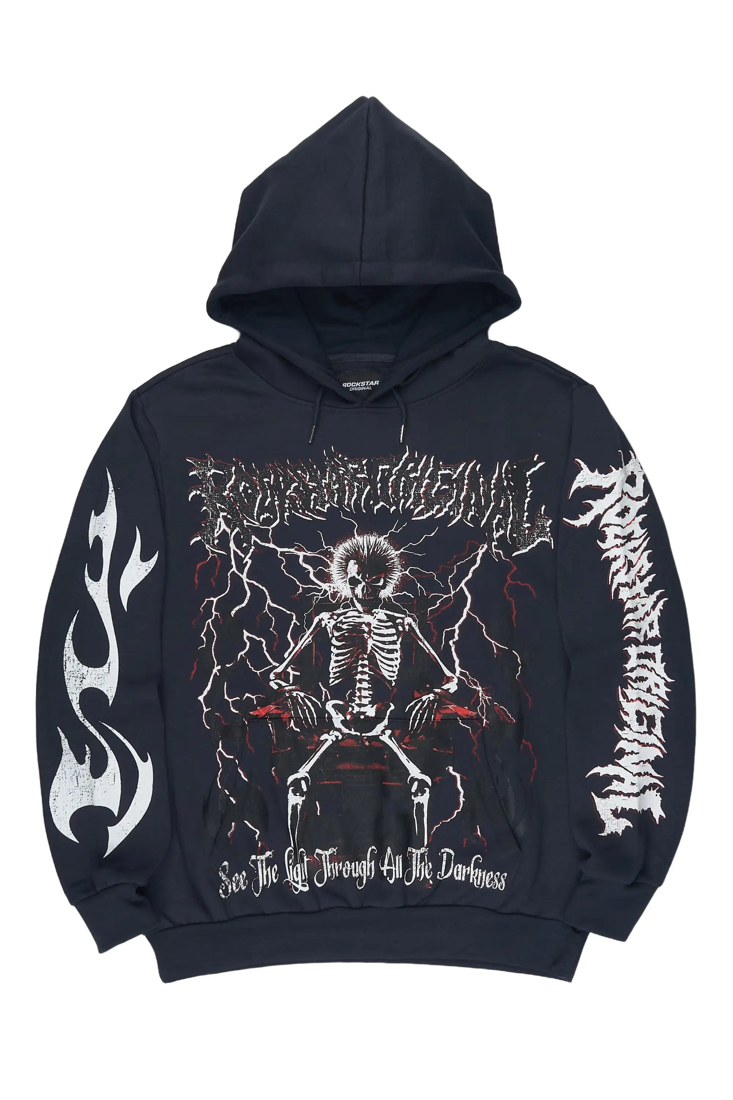 Deathrow Navy Graphic Hoodie