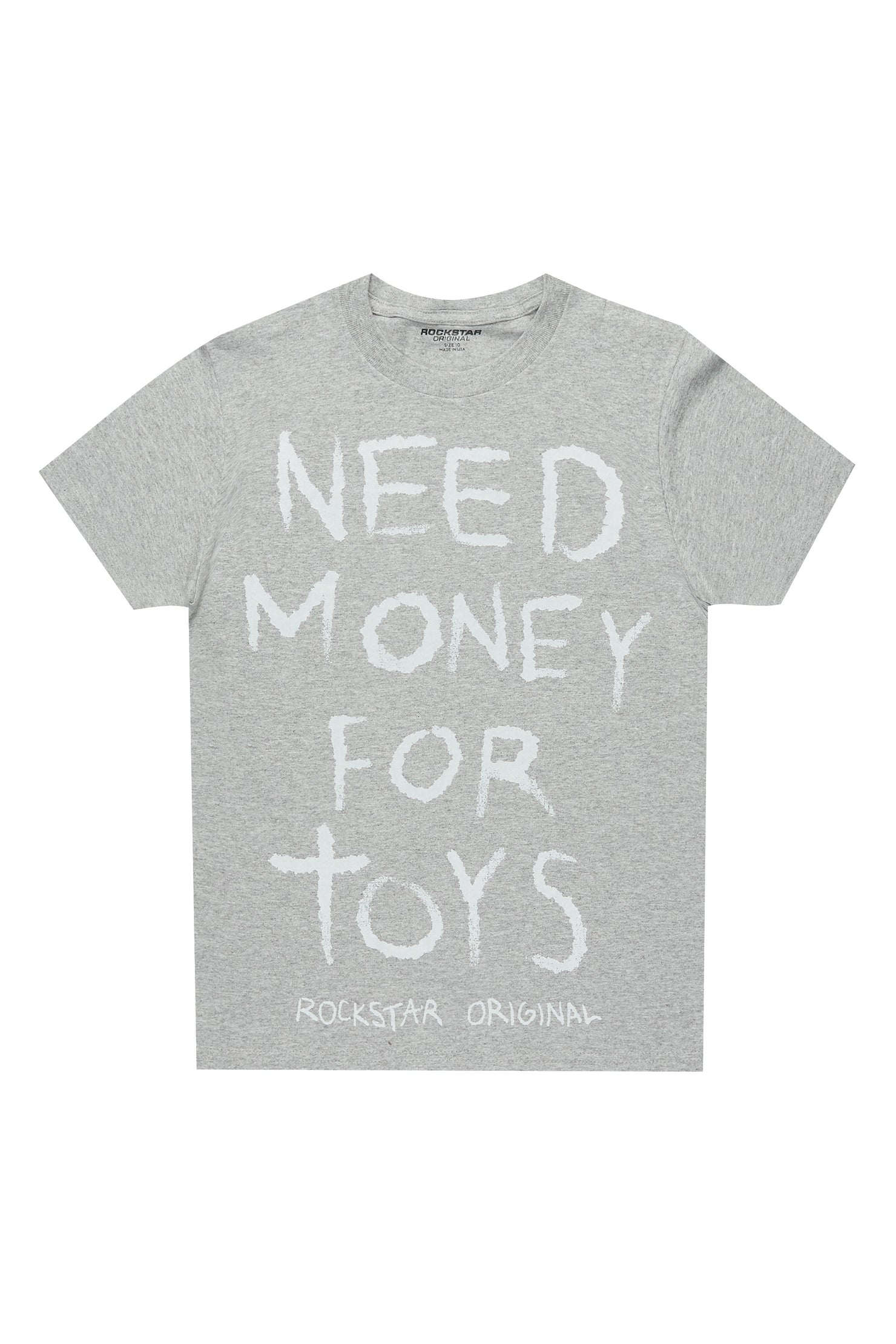 Boys M4Toys Grey/White Graphic T-Shirt